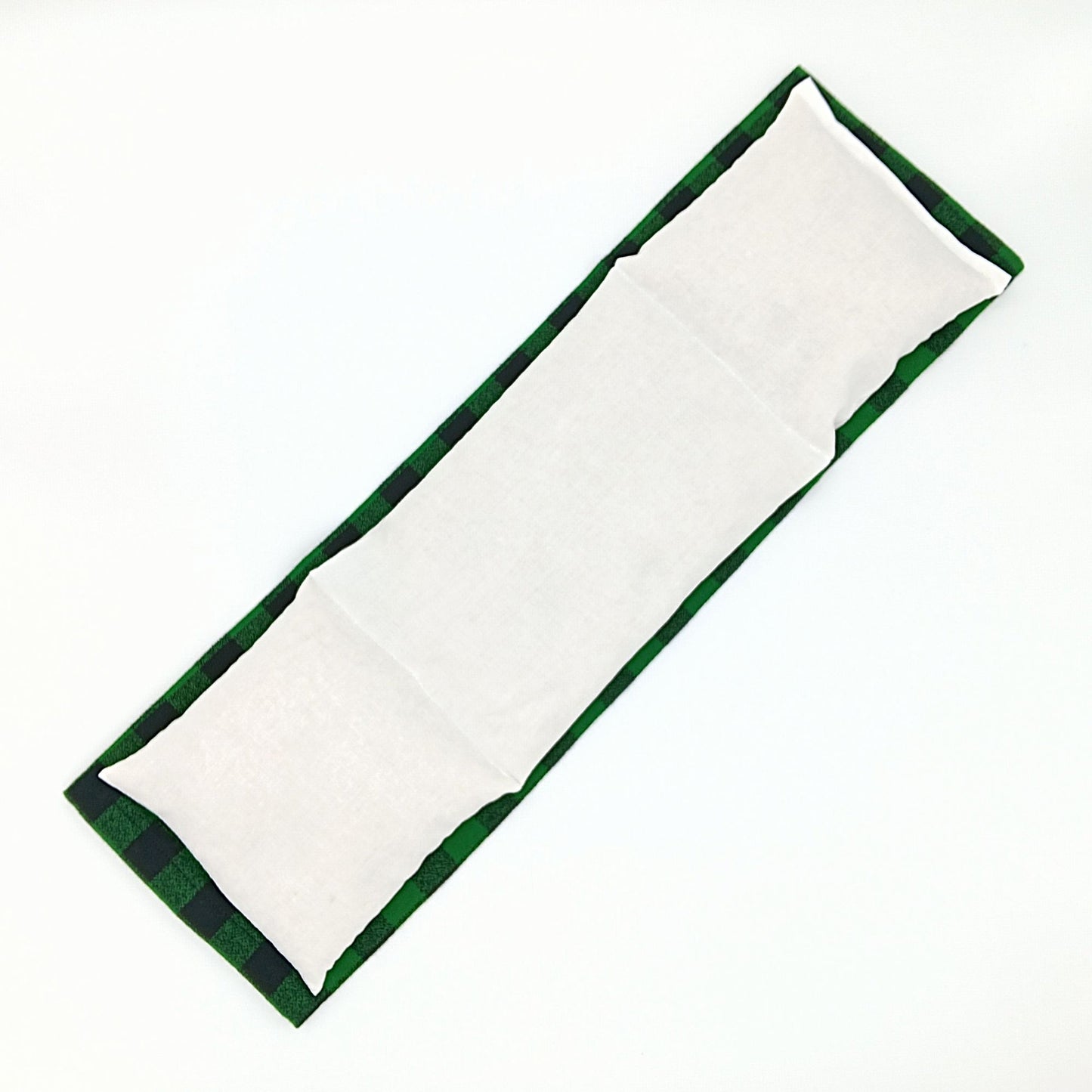 Microwavable Heat Pack, Green and Black Plaid Flannel Cold Pack