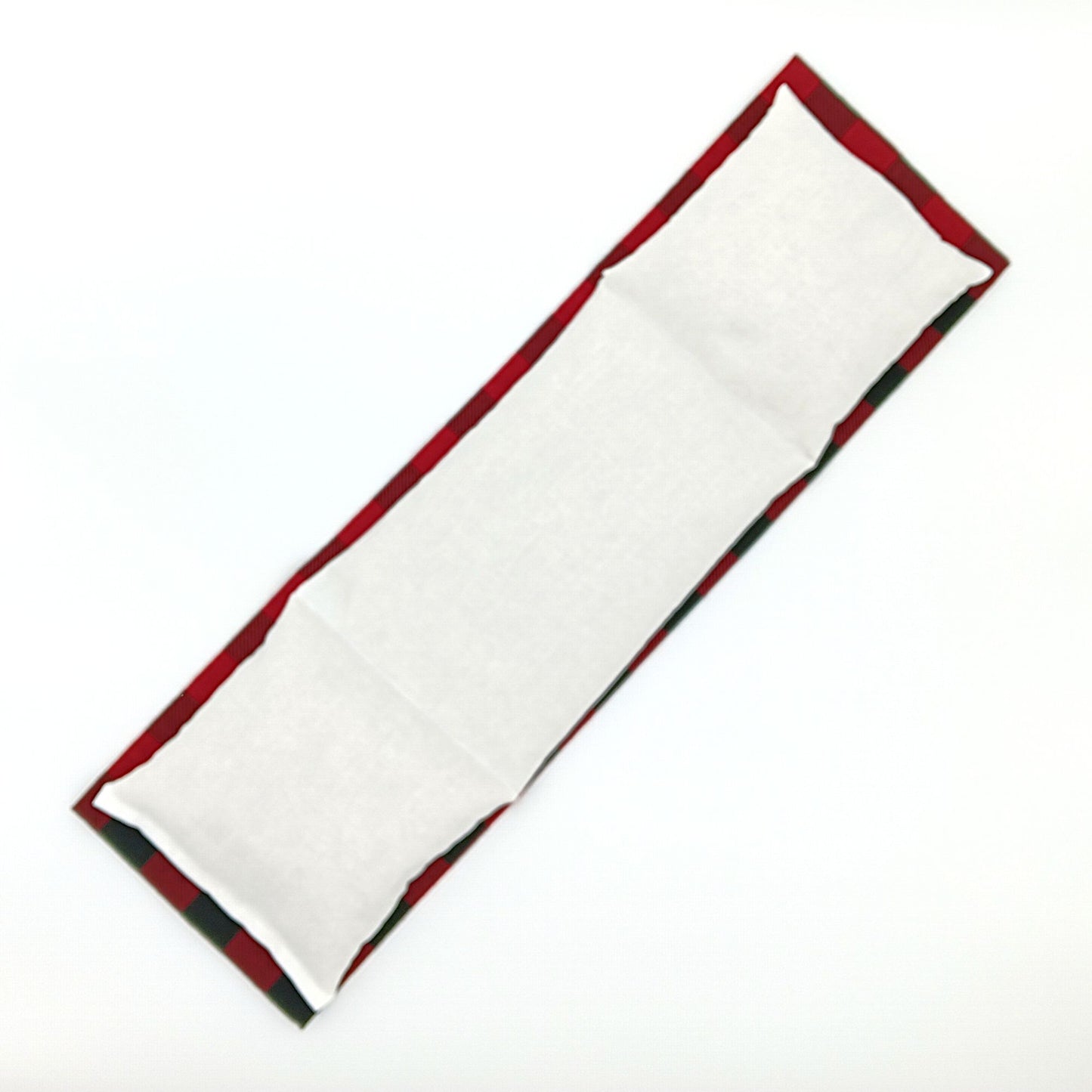 Large Microwavable Heat Pack, Red Black Plaid Flannel, Neck & Back Rice Therapy, Handmade