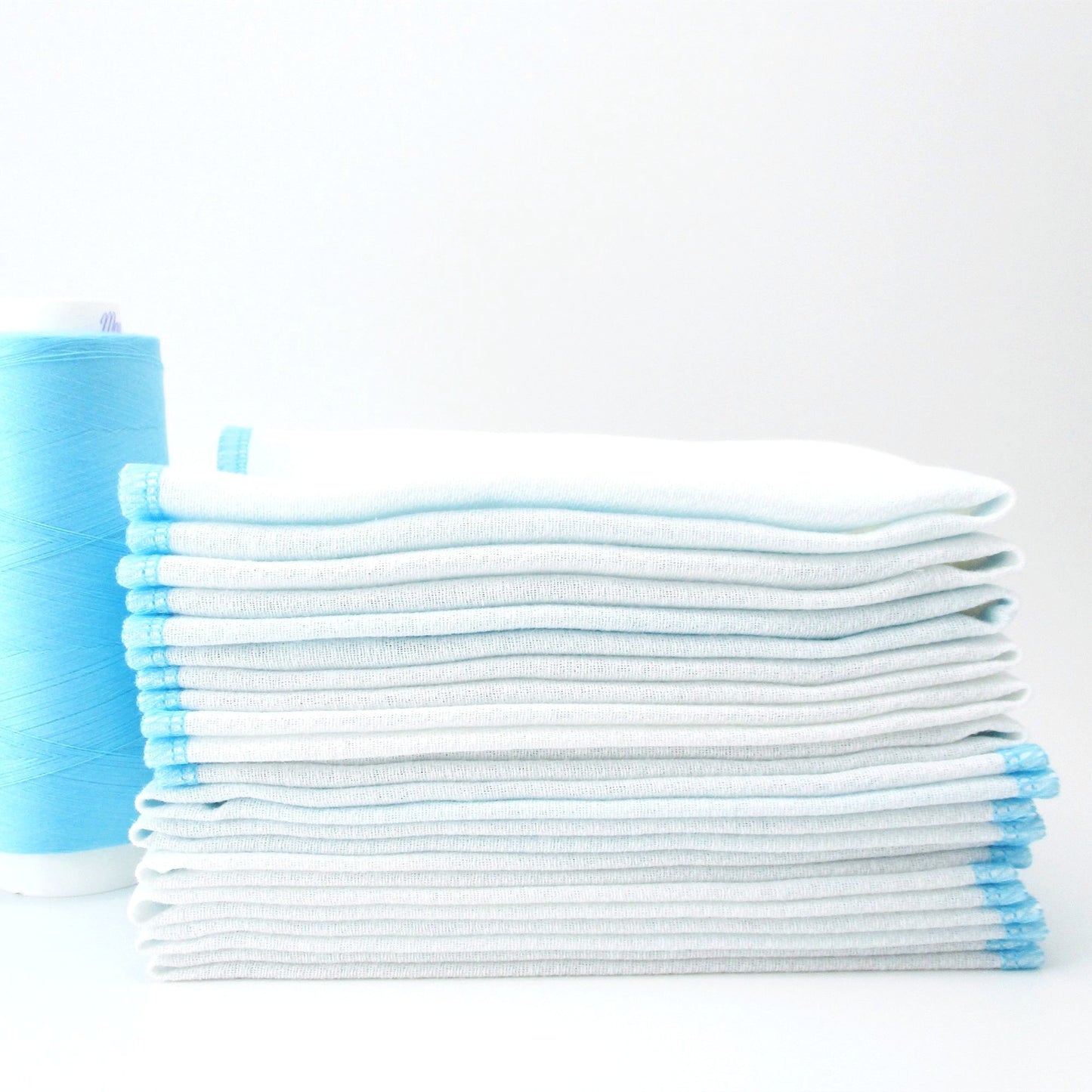 Reusable Paperless Towels, 15 Colorful Border Stitching Choices, Bird's Eye Cotton