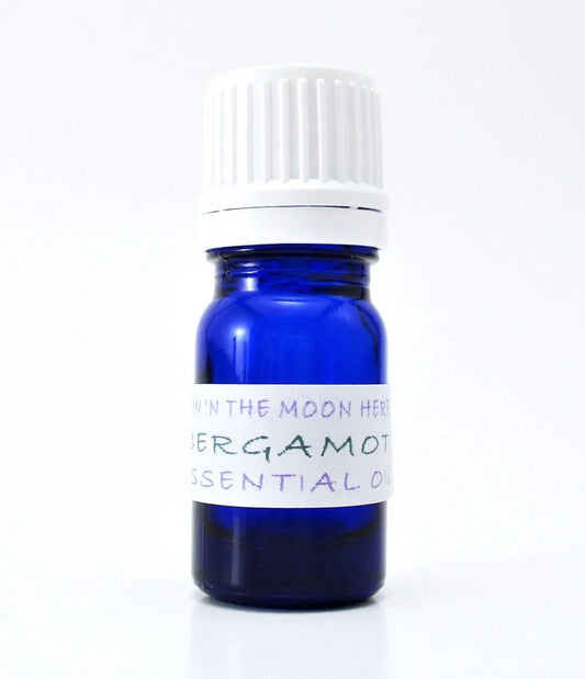 Bergamot Essential Oil, 100% Pure Cold Pressed, Uplifting Citrus, Man in the Moon Herbs