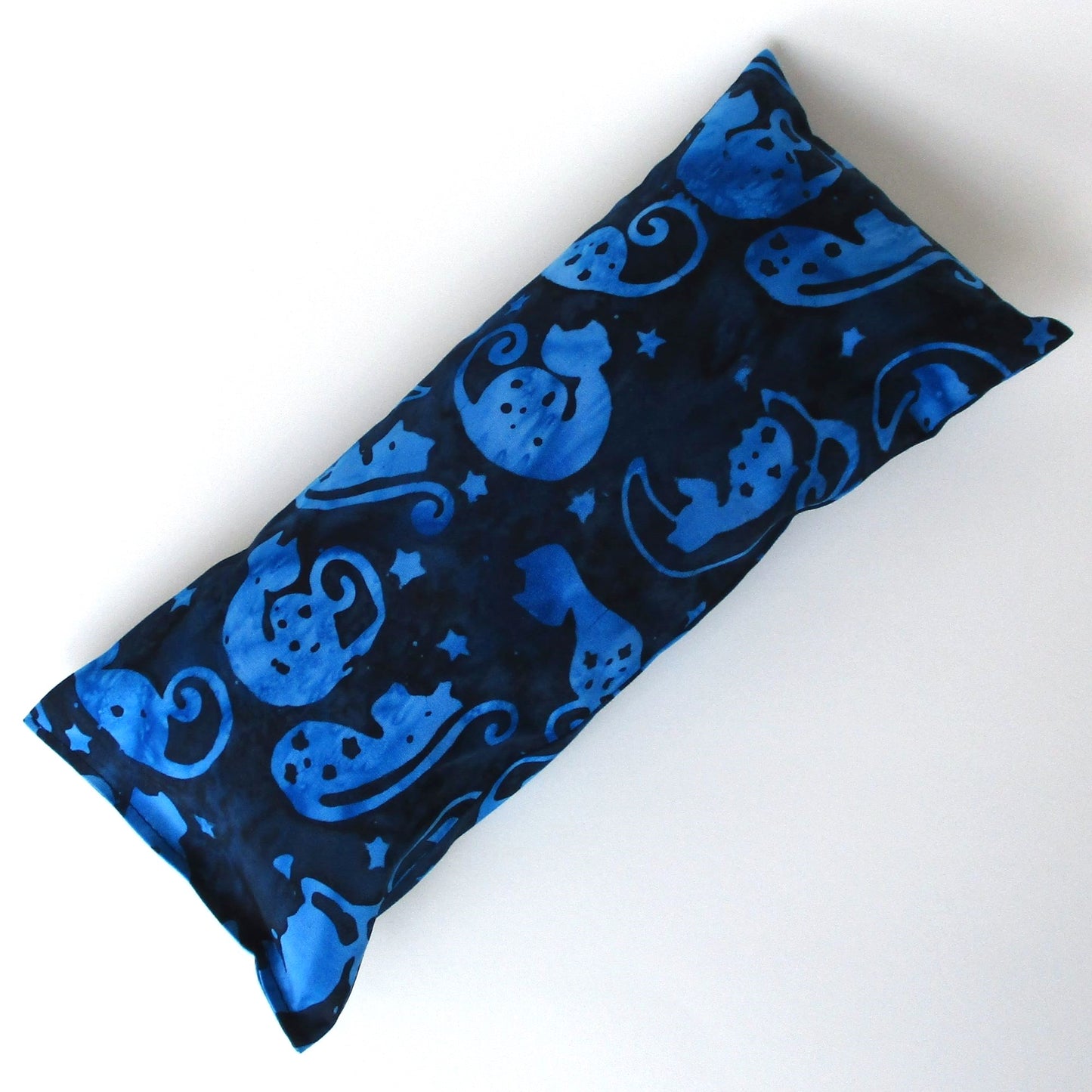 Catnip Kick Stick for Cats, High-Altitude Catnip & Buckwheat Hull Cat Kicker, Batik Cats & Stars, 2 Color Options