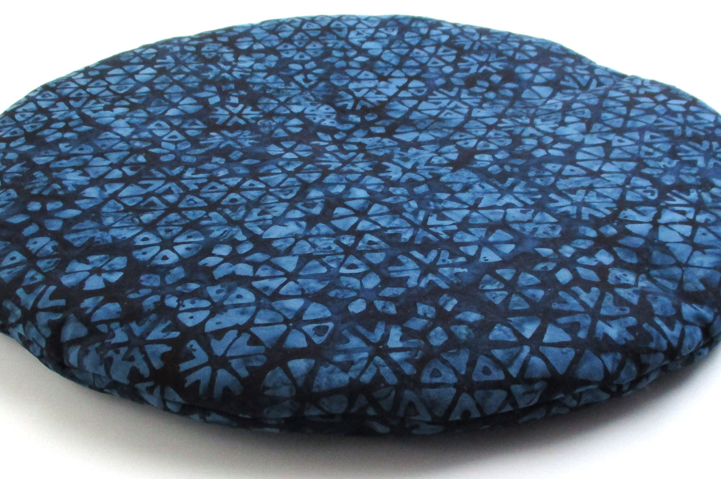 Round Catnip Mat, Blue Batik Cat Tower Pillow