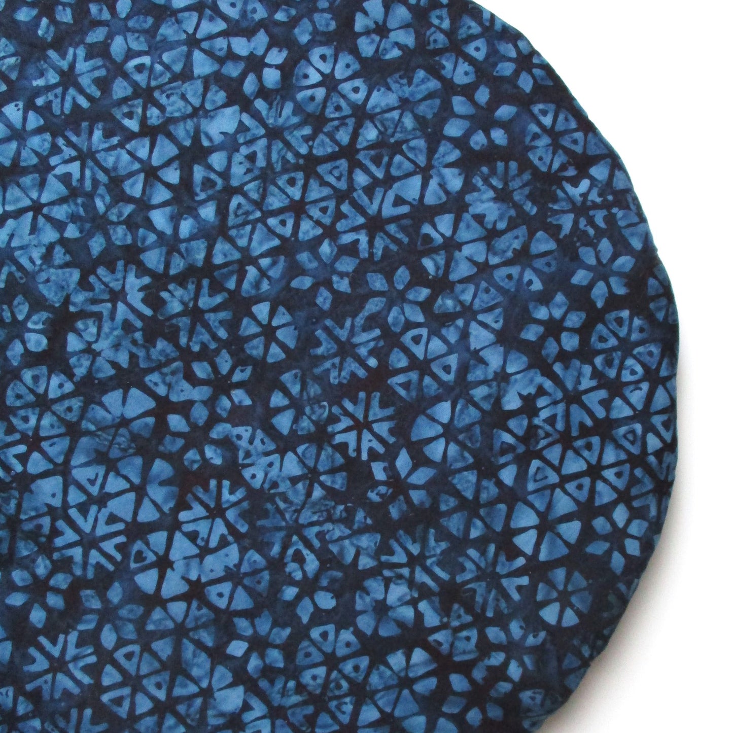 Round Catnip Mat, Blue Batik Cat Tower Pillow