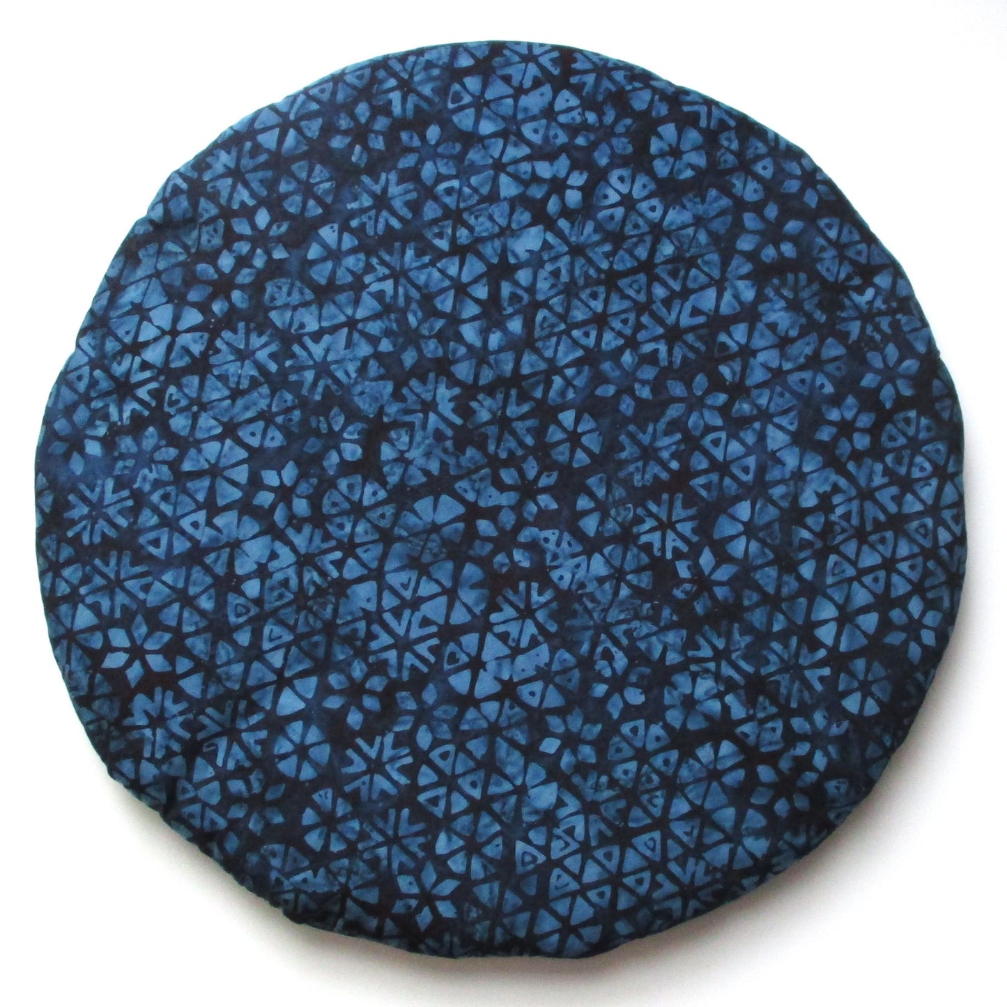Round Catnip Mat, Blue Batik Cat Tower Pillow