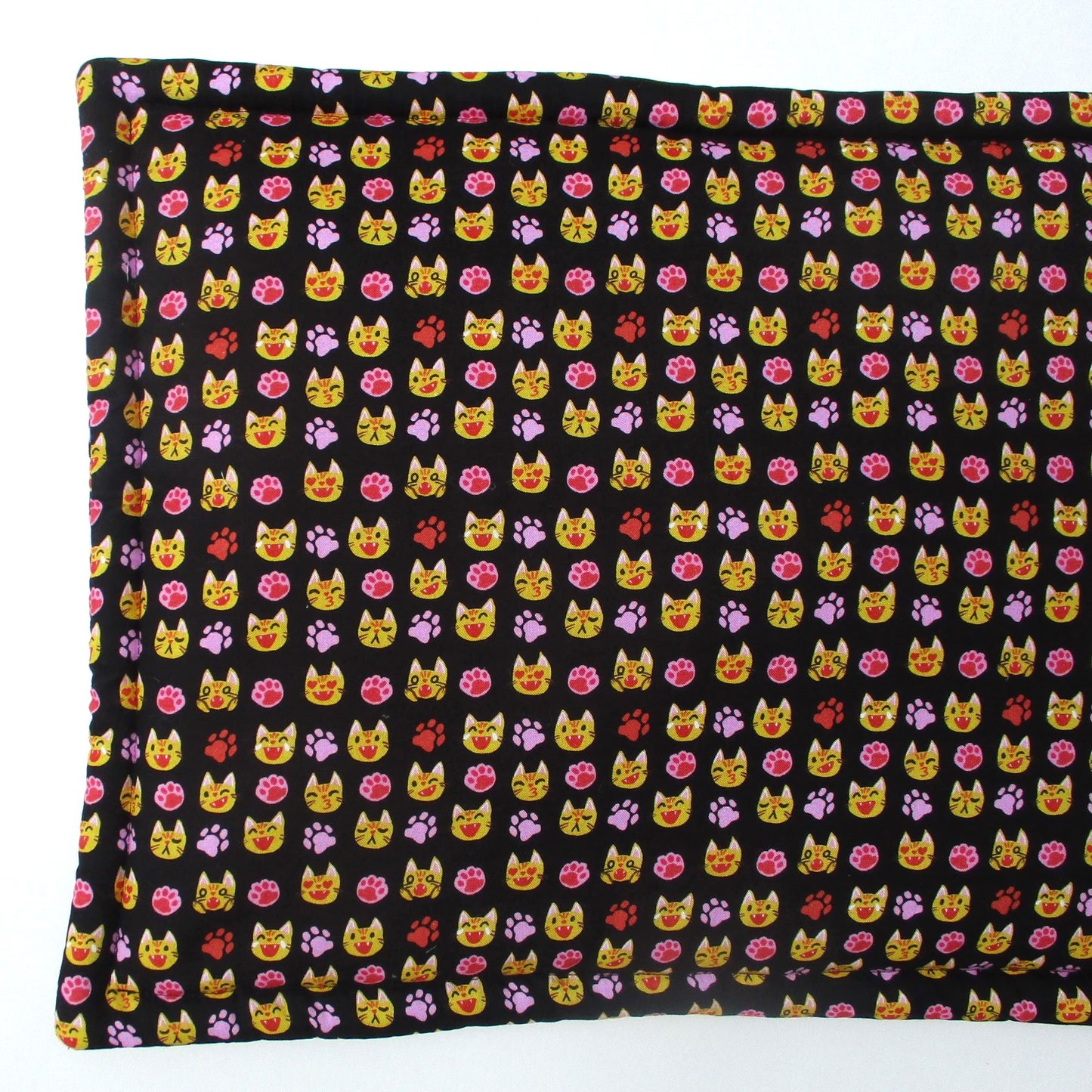 Handmade Catnip Mat, Extra-Potent High-Altitude Catnip, Cat Emoji Print, 14" x 18"