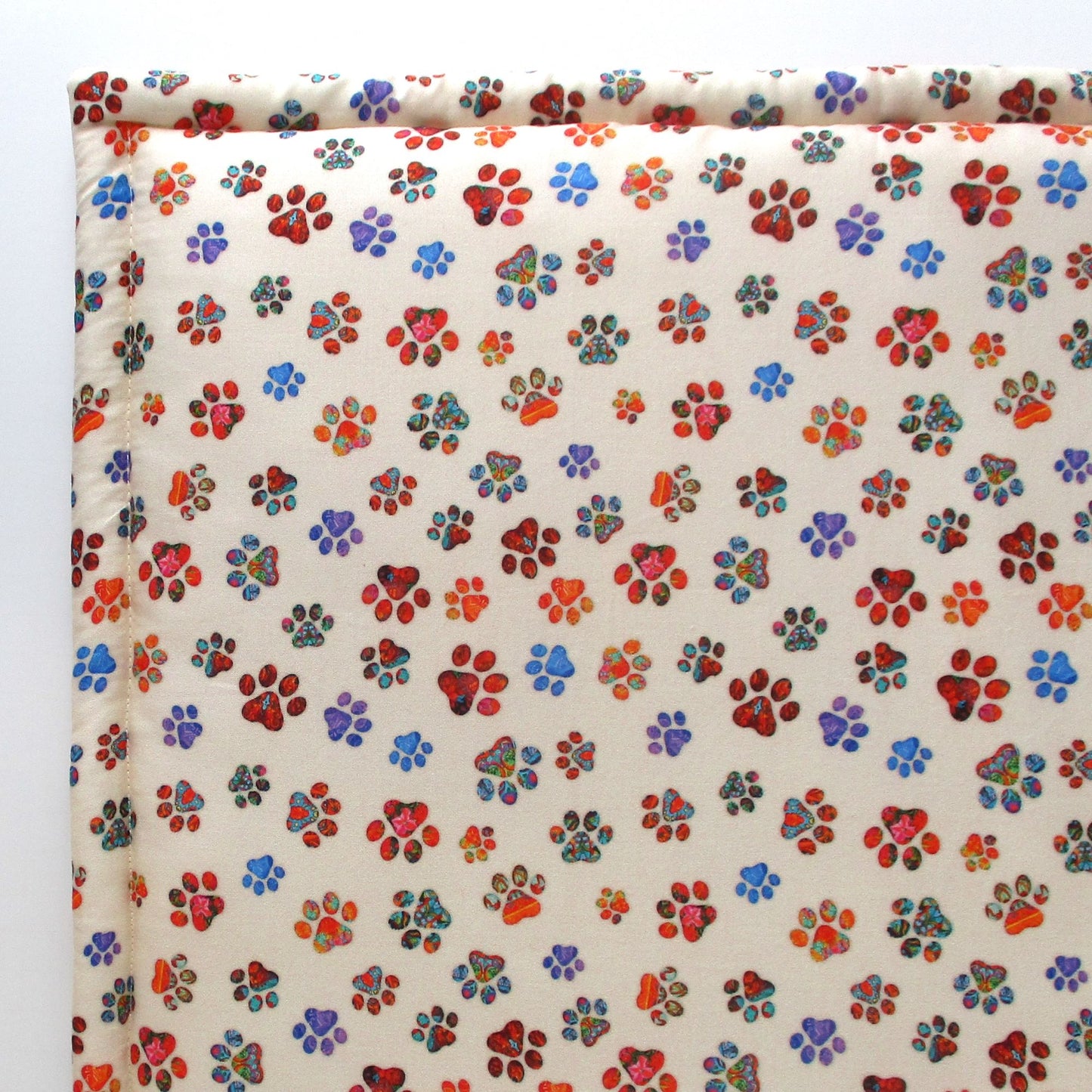Premium High-Altitude Catnip Mat for Cats, 7 Cups of Potent Catnip, Rainbow Paw Print Square Cat Cushion