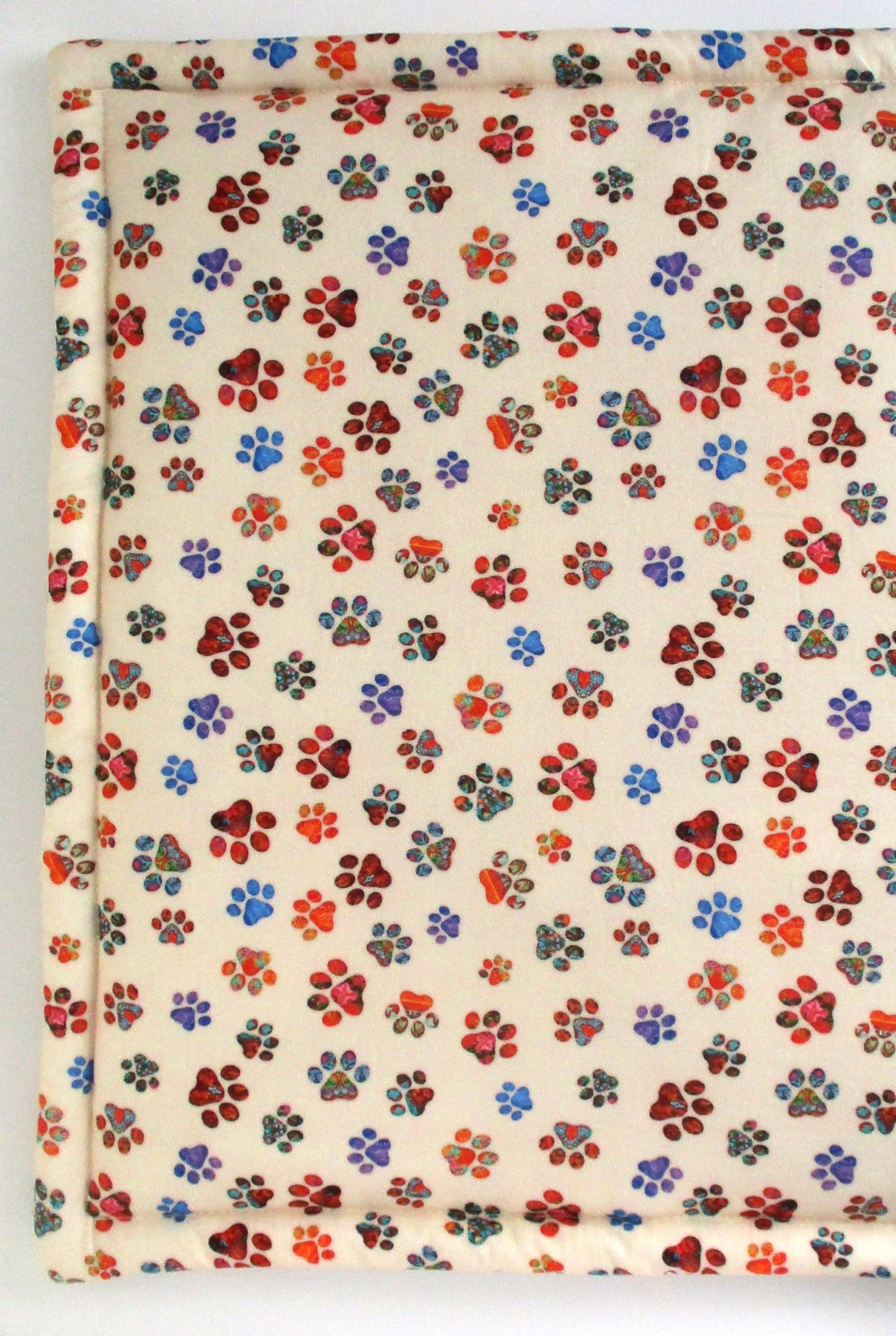 Premium High-Altitude Catnip Mat for Cats, 7 Cups of Potent Catnip, Rainbow Paw Print Square Cat Cushion