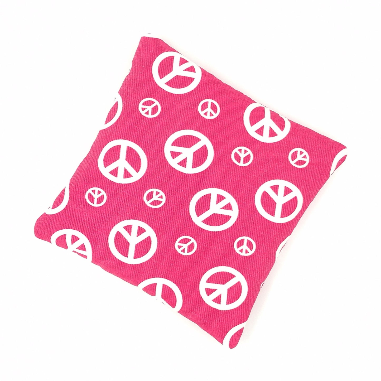 Catnip Cat Tower Mat, High-Altitude Catnip, Pink Peace Sign Mini Cat Mat for Cat Tree Platform or Basket, One of a Kind