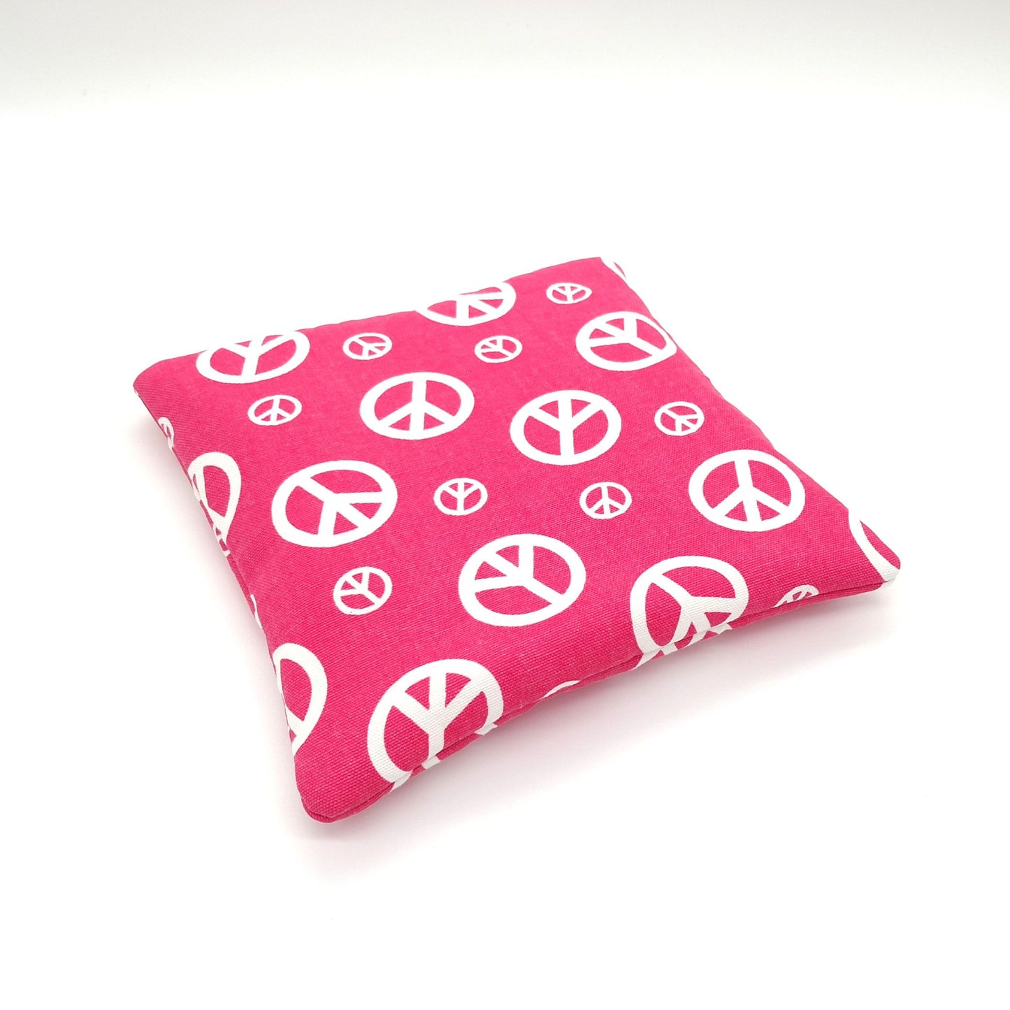 Catnip Cat Tower Mat, High-Altitude Catnip, Pink Peace Sign Mini Cat Mat for Cat Tree Platform or Basket, One of a Kind