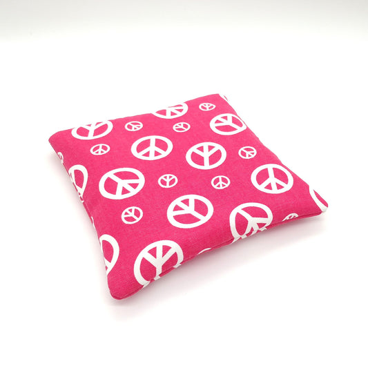 Catnip Cat Tower Mat, High-Altitude Catnip, Pink Peace Sign Mini Cat Mat for Cat Tree Platform or Basket, One of a Kind