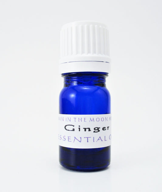 Ginger Essential Oil, 100% Pure Steam Distilled, Warming & Energizing, Man in the Moon Herbs
