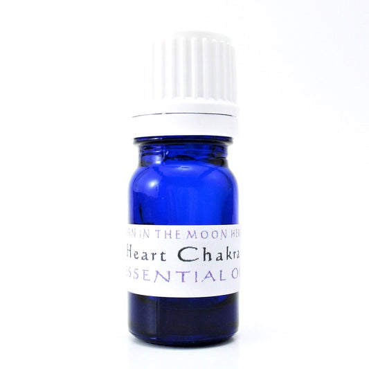 Heart Chakra Essential Oil Blend, Anahata, Rose Jasmine, Neroli & Melissa, 100% Pure, 5mL, Man in the Moon Herbs