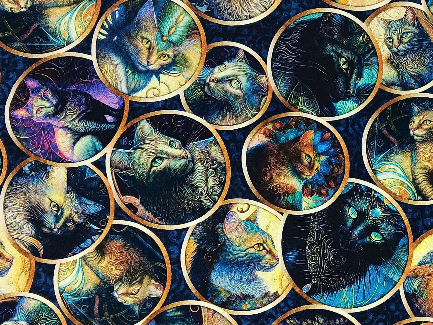 Luxury Catnip Mat, 7 Cups Super Potent High Altitude Catnip, Handmade Cotton Cat Cushion with Exotic Cat Portraits, Relaxing Cat Toy & Bed