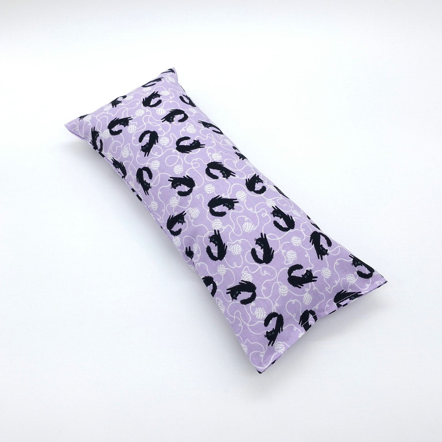 Catnip Kick Stick for Cats, Lavender Black Cats & Yarn Print Cat Kicker Toy