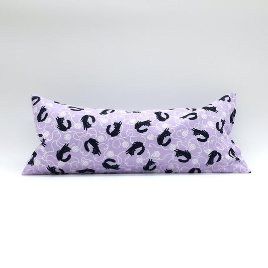 Catnip Kick Stick for Cats, Lavender Black Cats & Yarn Print Cat Kicker Toy