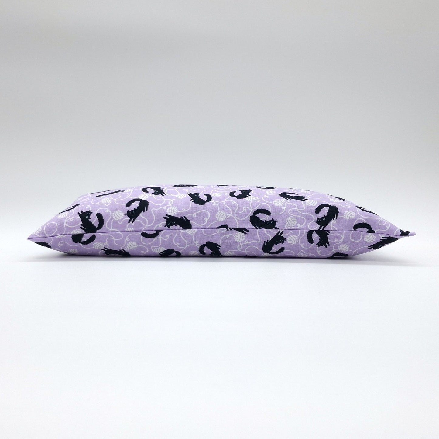 Catnip Kick Stick for Cats, Lavender Black Cats & Yarn Print Cat Kicker Toy