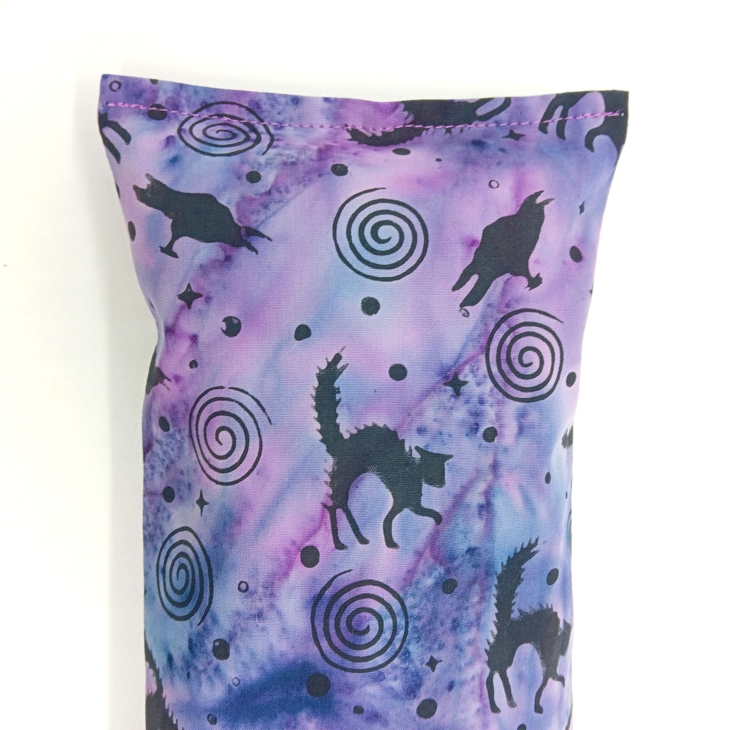 Purple Catnip Kick Stick, Raven and Spiral Batik Cat Toy