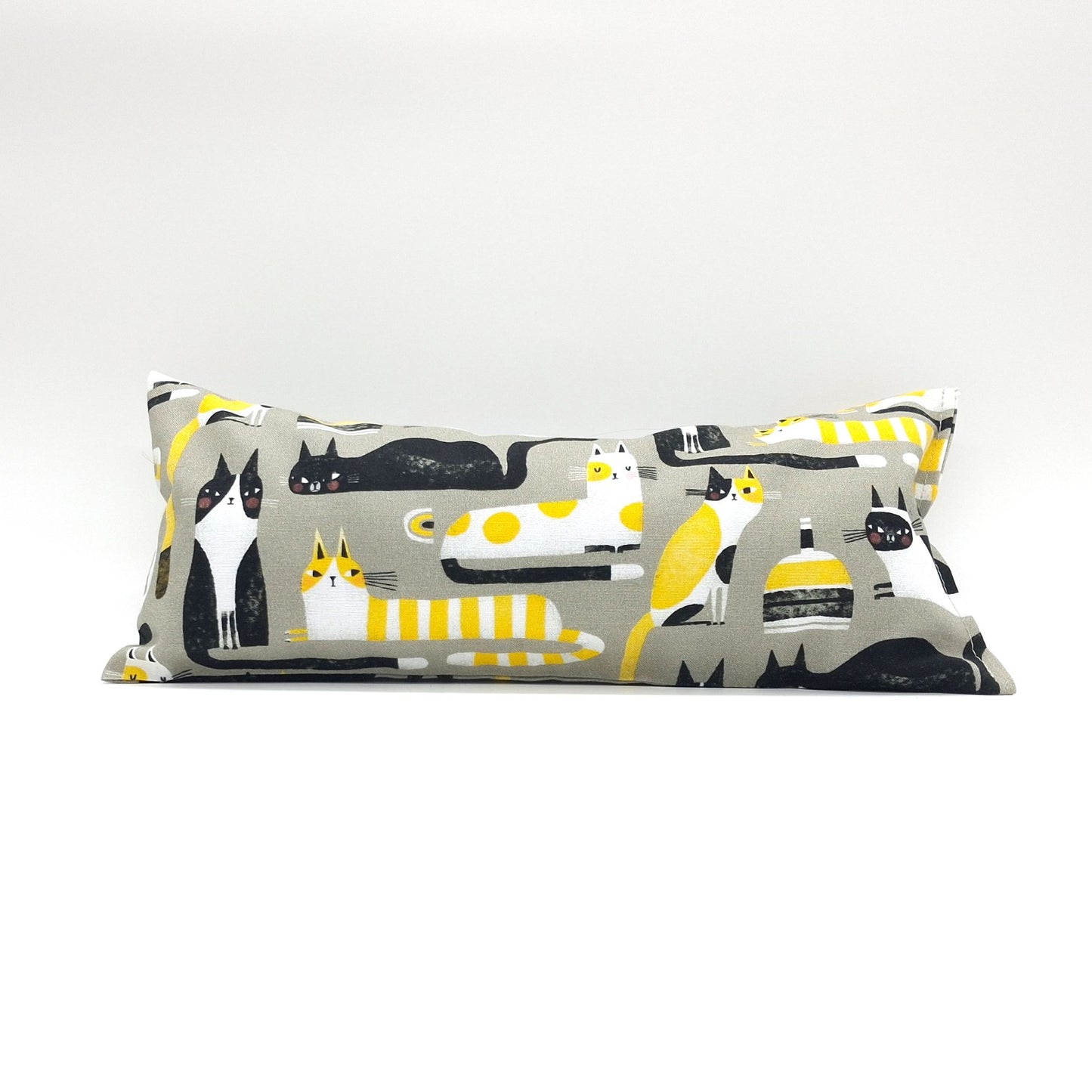 Premium Catnip Kick Stick | Modern Art Cat Print in Gray & Yellow | Potent High-Altitude Catnip