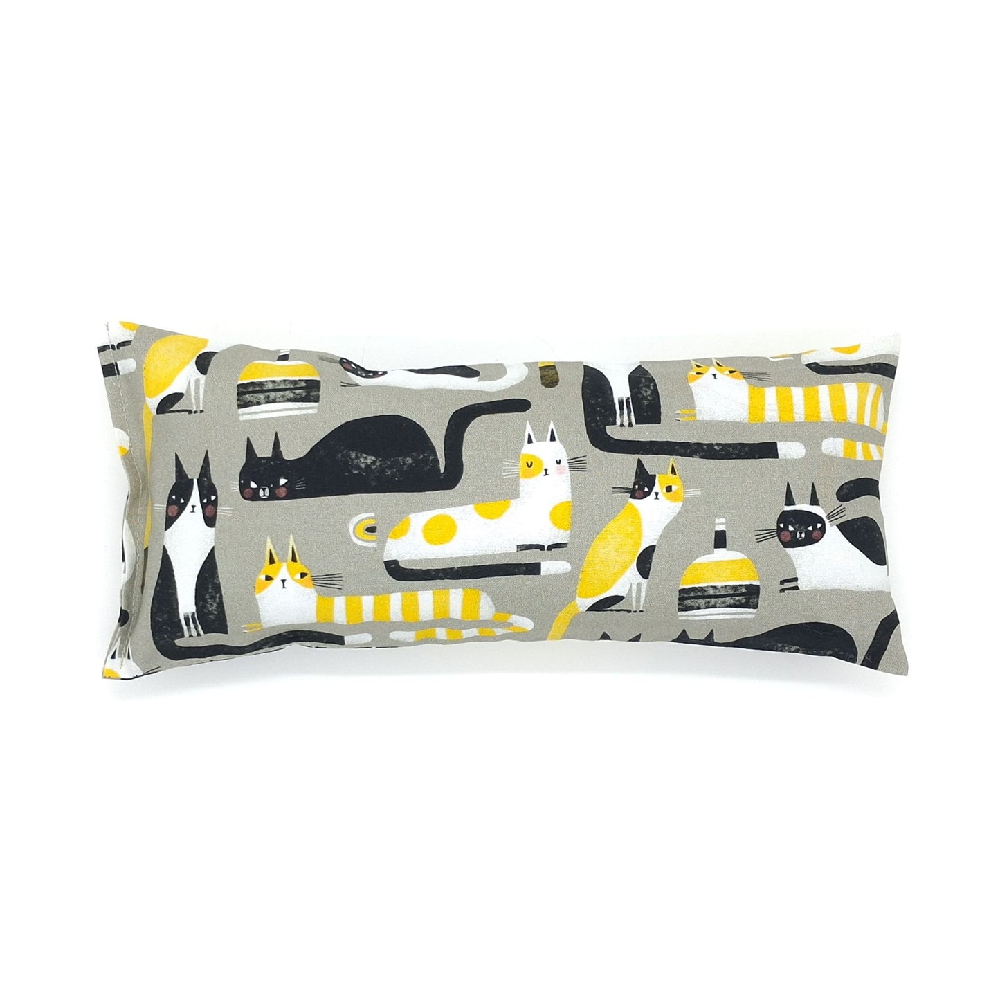 Premium Catnip Kick Stick | Modern Art Cat Print in Gray & Yellow | Potent High-Altitude Catnip