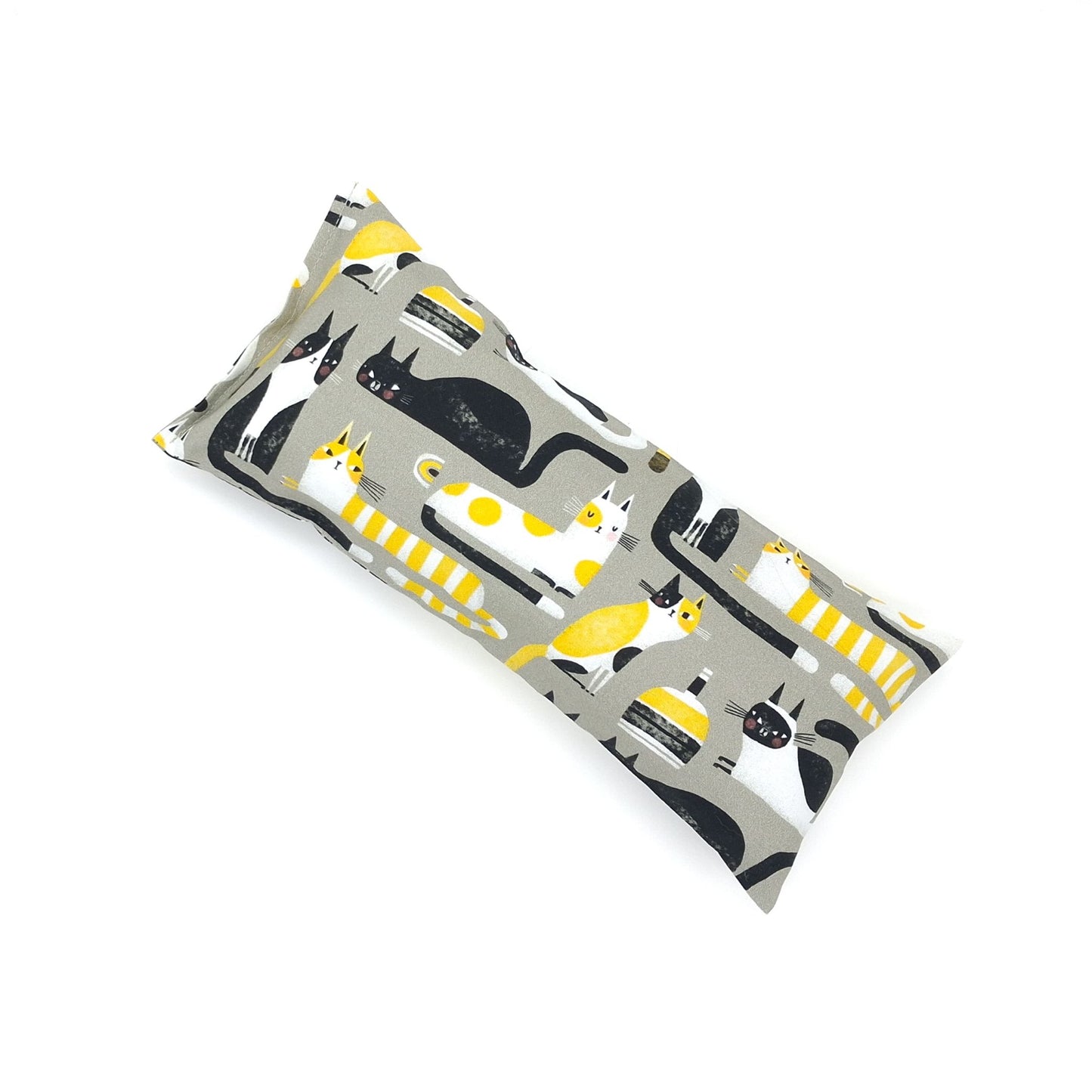 Premium Catnip Kick Stick | Modern Art Cat Print in Gray & Yellow | Potent High-Altitude Catnip