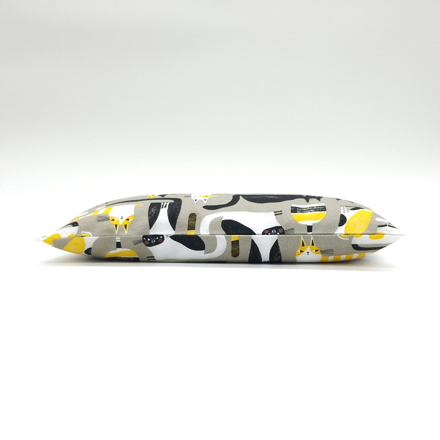 Premium Catnip Kick Stick | Modern Art Cat Print in Gray & Yellow | Potent High-Altitude Catnip