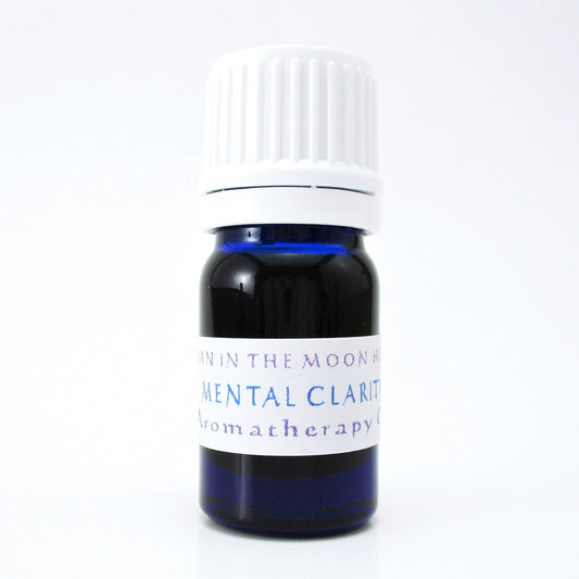 Mental Clarity Essential Oil Blend, Patchouli Rosemary Lavender, Focus & Calm, 5mL