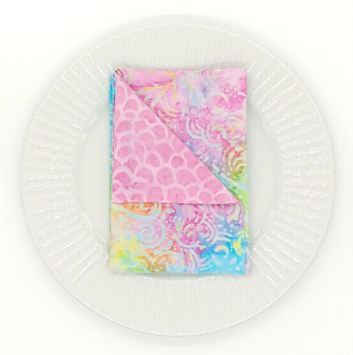 Pastel Batik Napkins, Set of 4 Coastal Table Linens