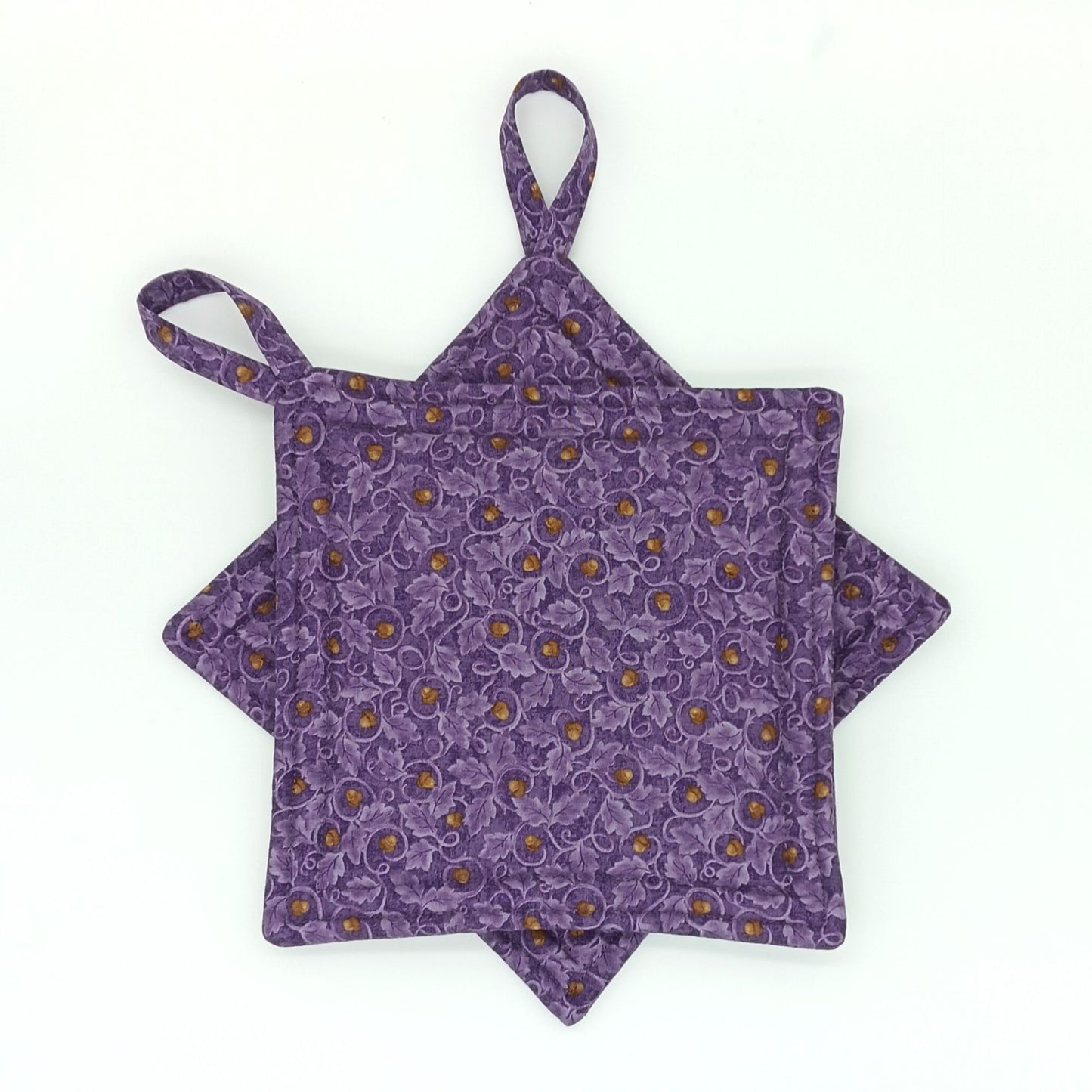 Purple Acorn Potholders, Set of 2  Hot Mats