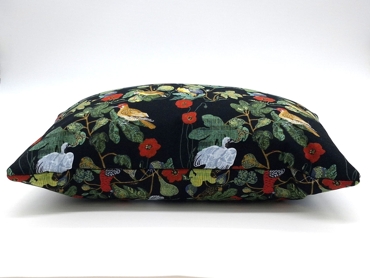 Lavender Buckwheat Travel Pillow, Birds & Botanical Lumbar Support Pillow with French Lavender, Made to Order