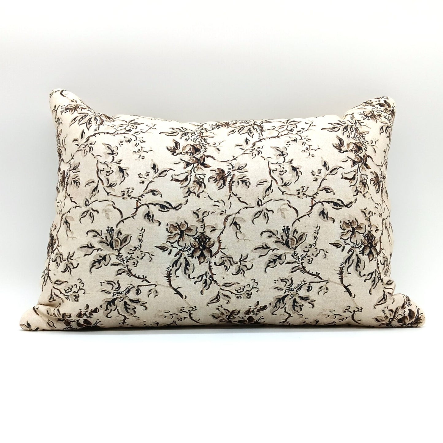 Lavender Pillow with Buckwheat Hulls, Victorian Floral Neck Roll, Lumbar Support