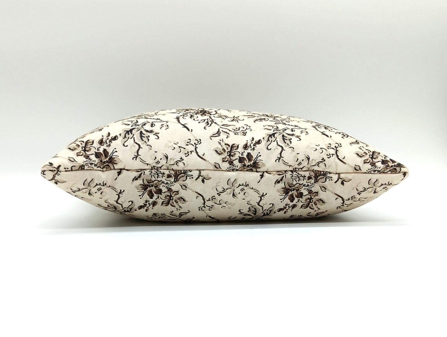 Lavender Pillow with Buckwheat Hulls, Victorian Floral Neck Roll, Lumbar Support