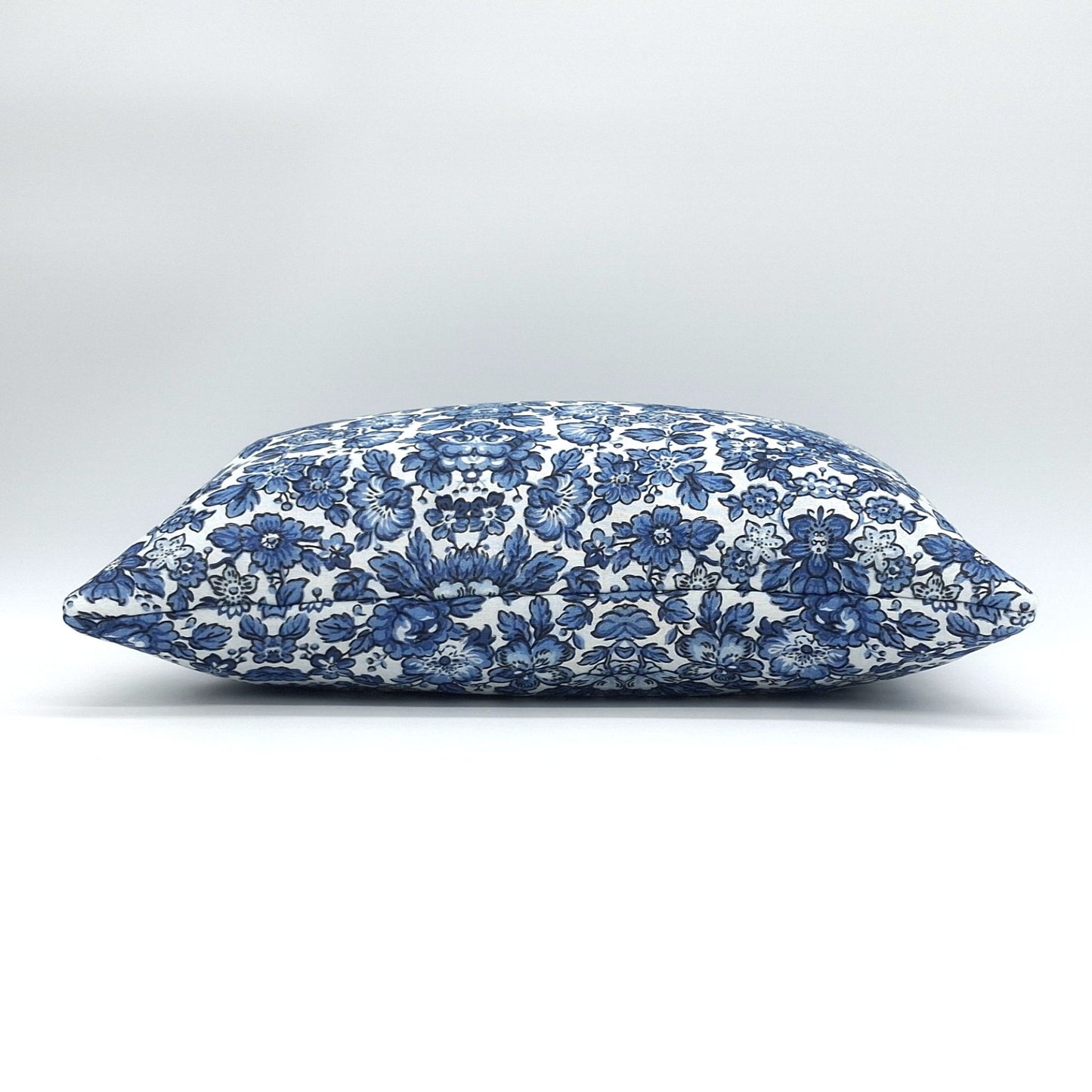 Lavender Buckwheat Pillow, Tim Holtz Blue Floral, Neck Lumbar Travel Support, Handmade