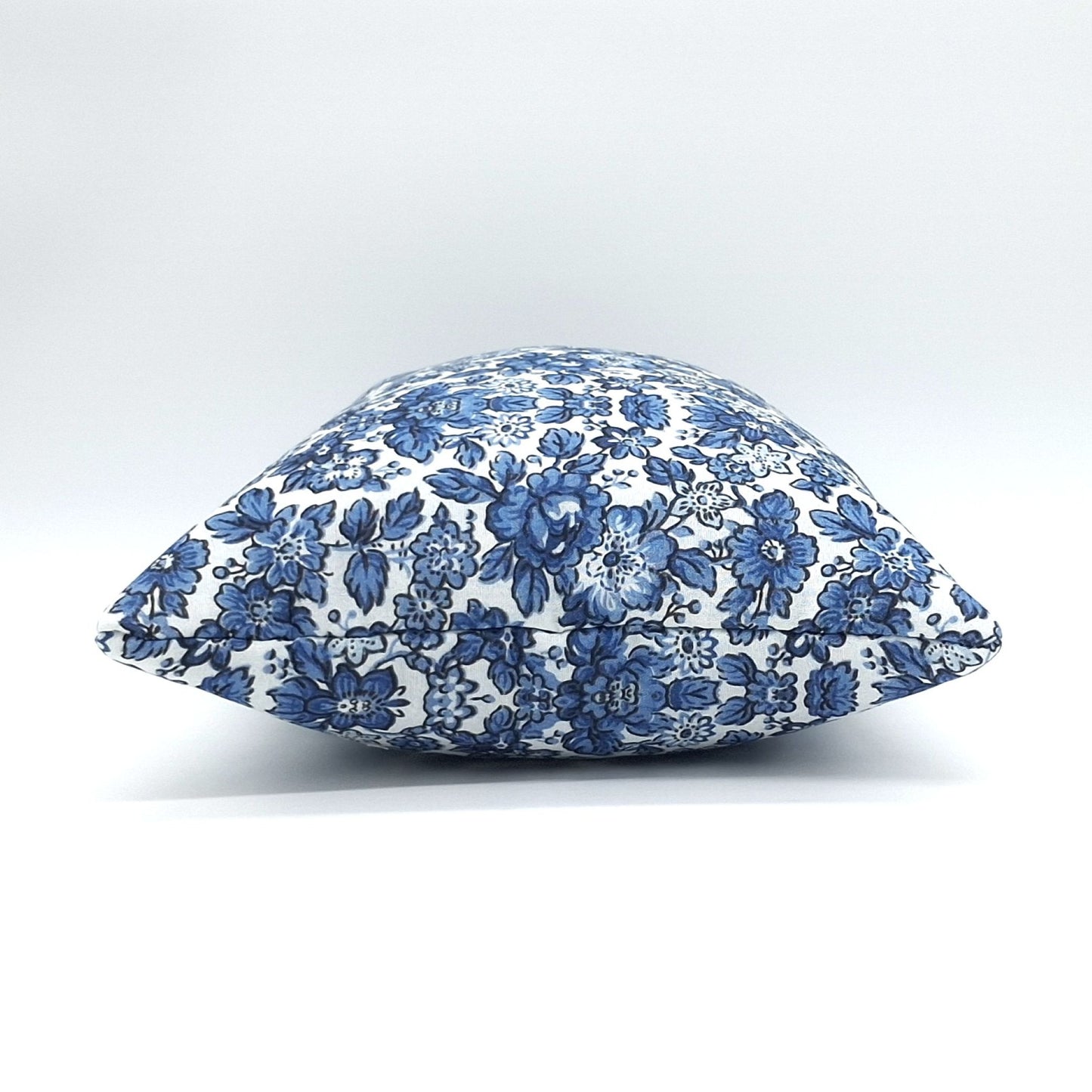 Lavender Buckwheat Pillow, Tim Holtz Blue Floral, Neck Lumbar Travel Support, Handmade