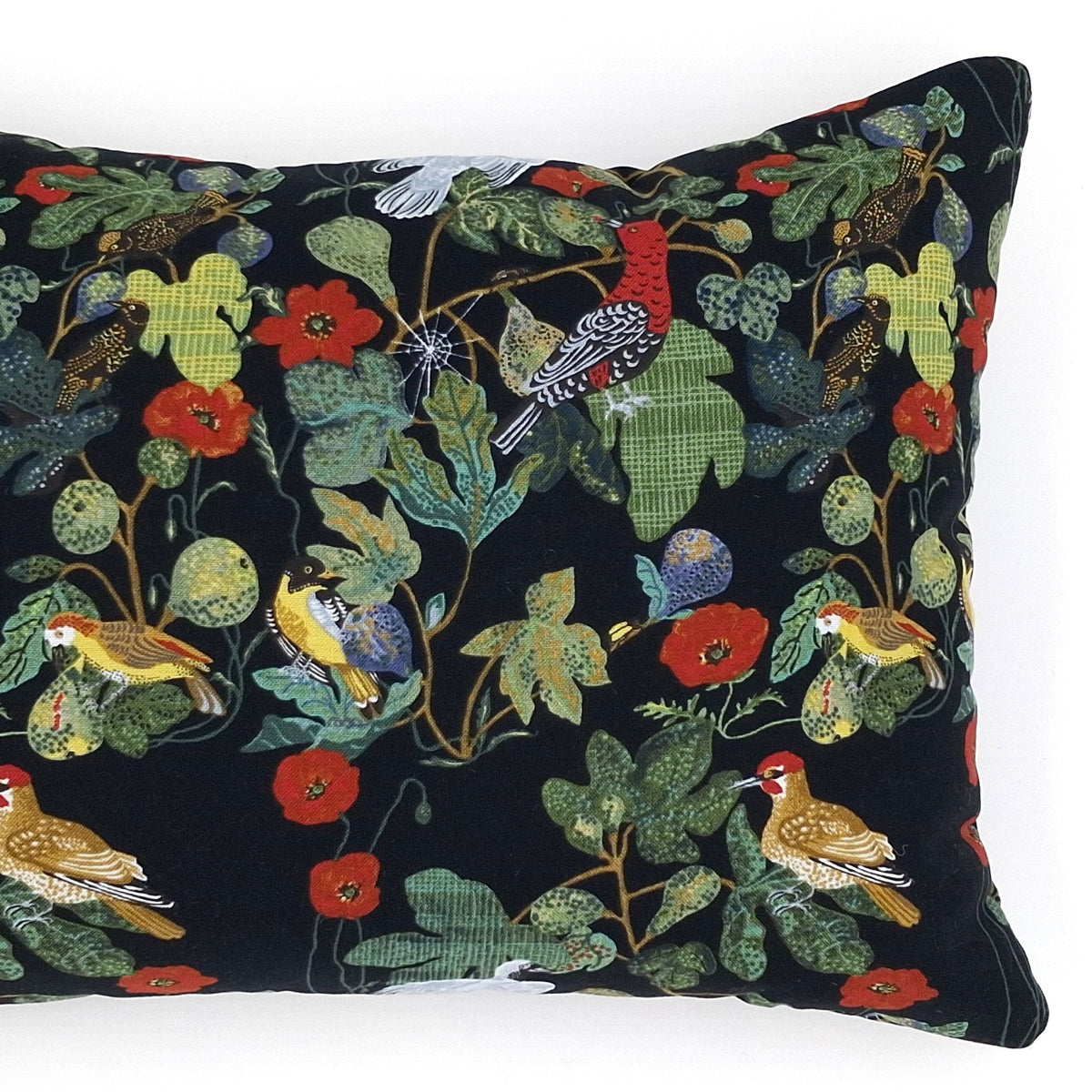 Lavender Buckwheat Travel Pillow, Birds & Botanical Lumbar Support Pillow with French Lavender, Made to Order