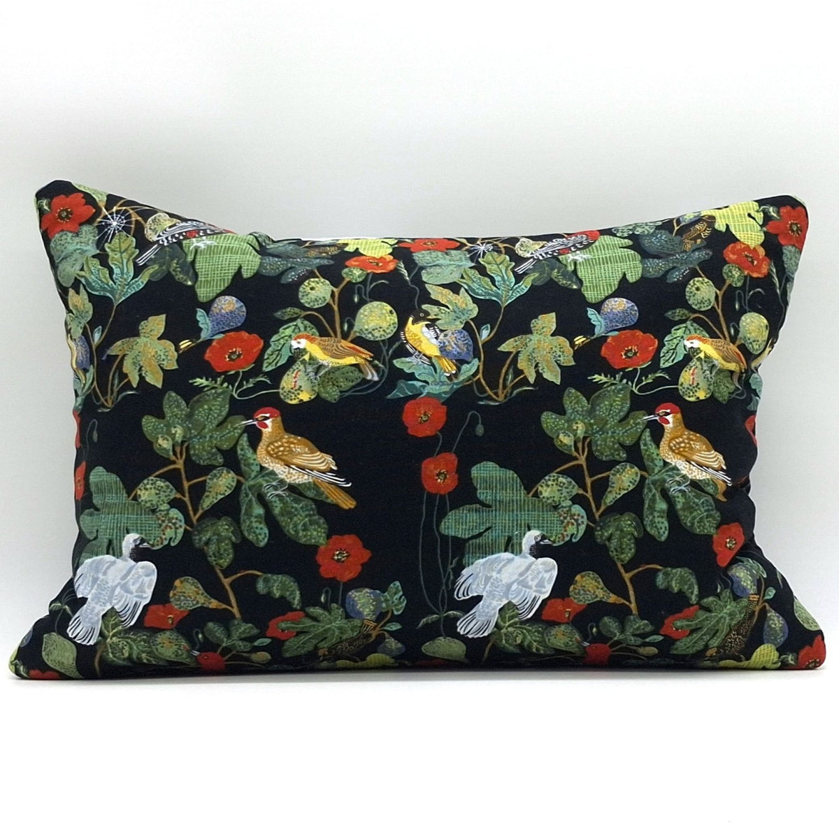 Lavender Buckwheat Travel Pillow, Birds & Botanical Lumbar Support Pillow with French Lavender, Made to Order