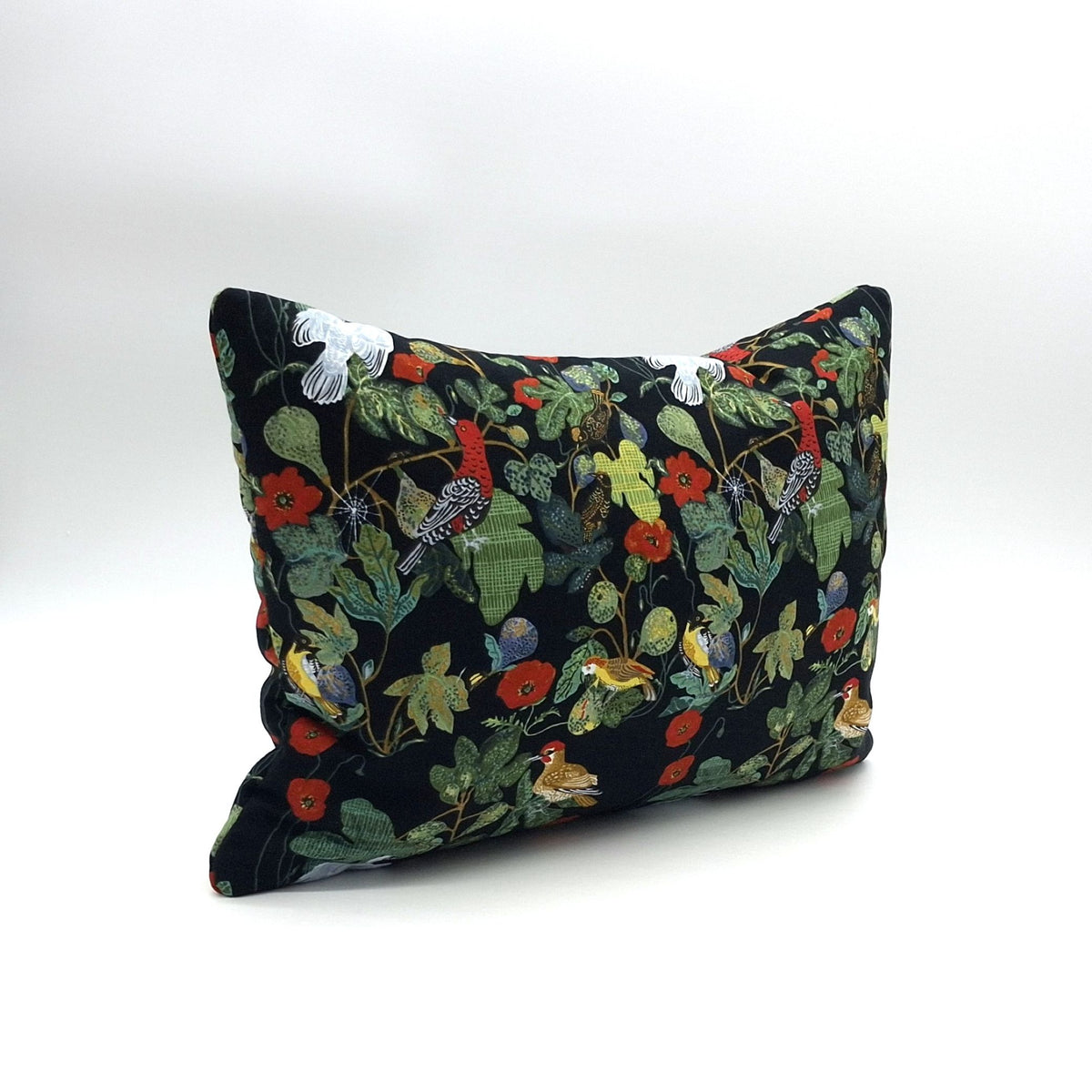 Lavender Buckwheat Travel Pillow, Birds & Botanical Lumbar Support Pillow with French Lavender, Made to Order