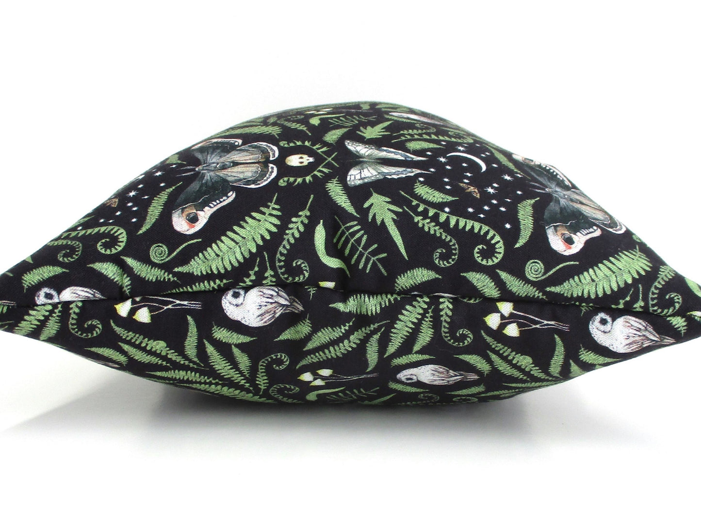 Lavender Buckwheat Pillow, Handmade Travel & Lumbar Support Pillow with French Lavender, Gothic Botanical Fabric, Made to Order