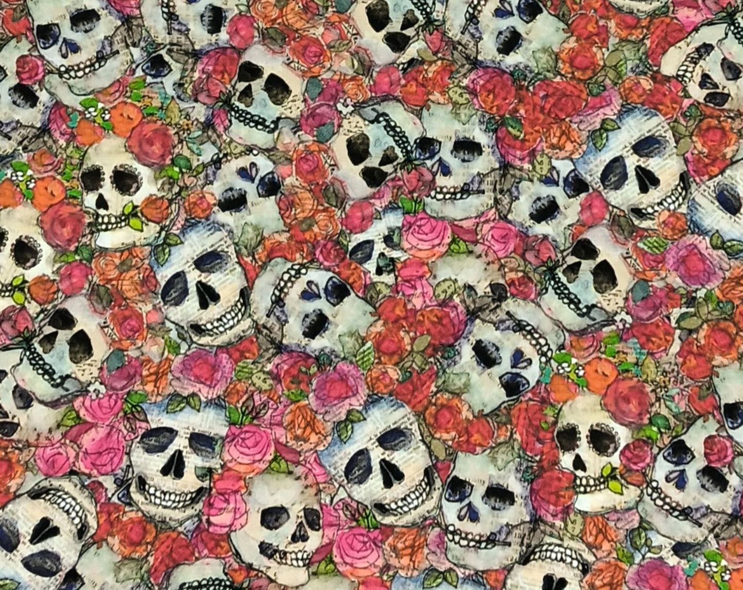Lavender Buckwheat Pillow, Skull & Roses Travel & Lumbar Support Pillow with French Lavender, Red, Orange & Pink Floral Gothic Fabric, Made to Order