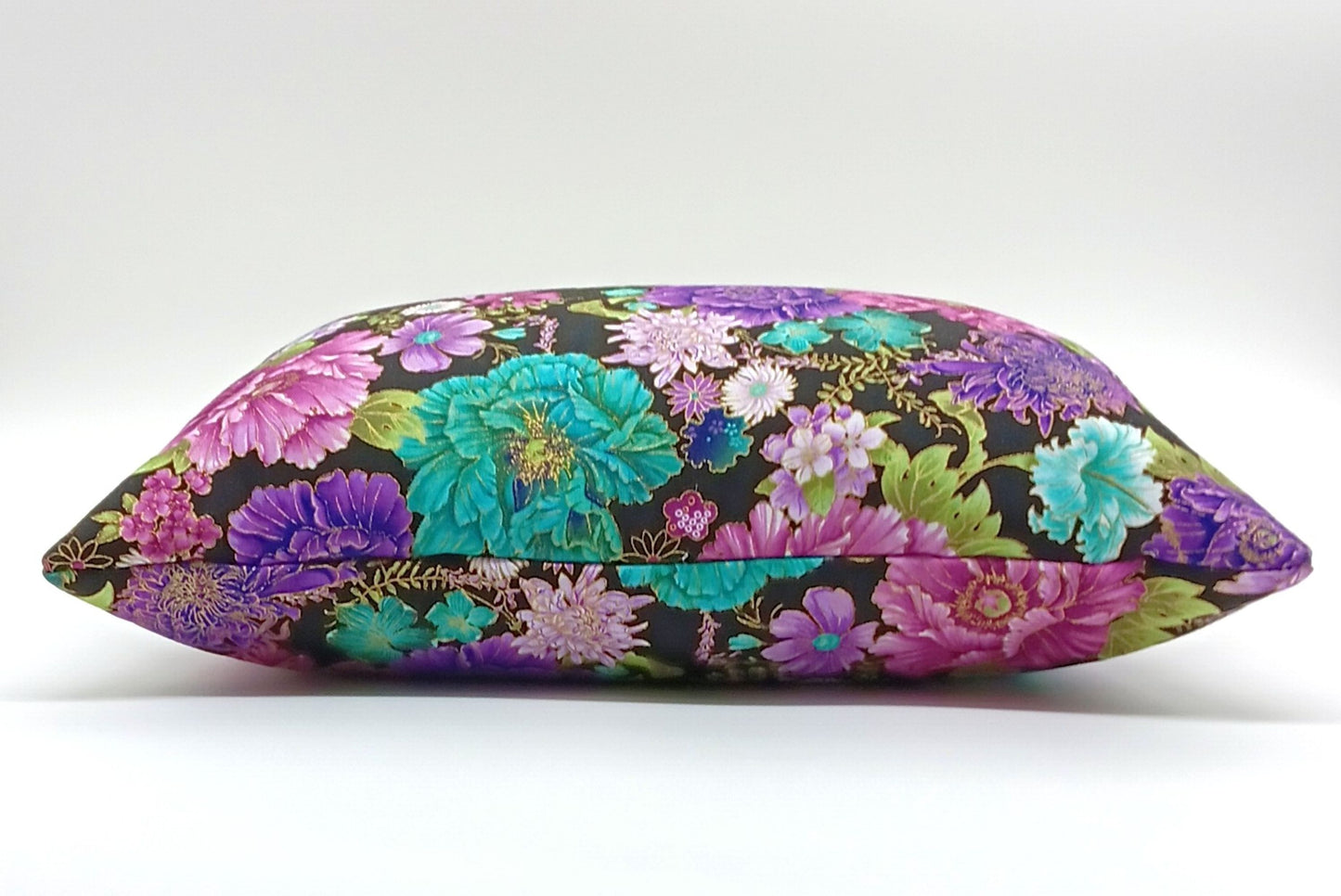 Lavender Buckwheat Pillow, Peony Garden Neck Support, 12 x 8.5 inches