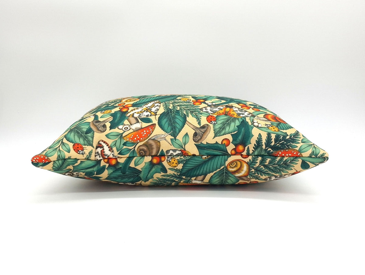 Lavender Buckwheat Neck Roll Pillow, Mushroom, Snail & Moth Woodland Travel & Lumbar Support Pillow with French Lavenderr