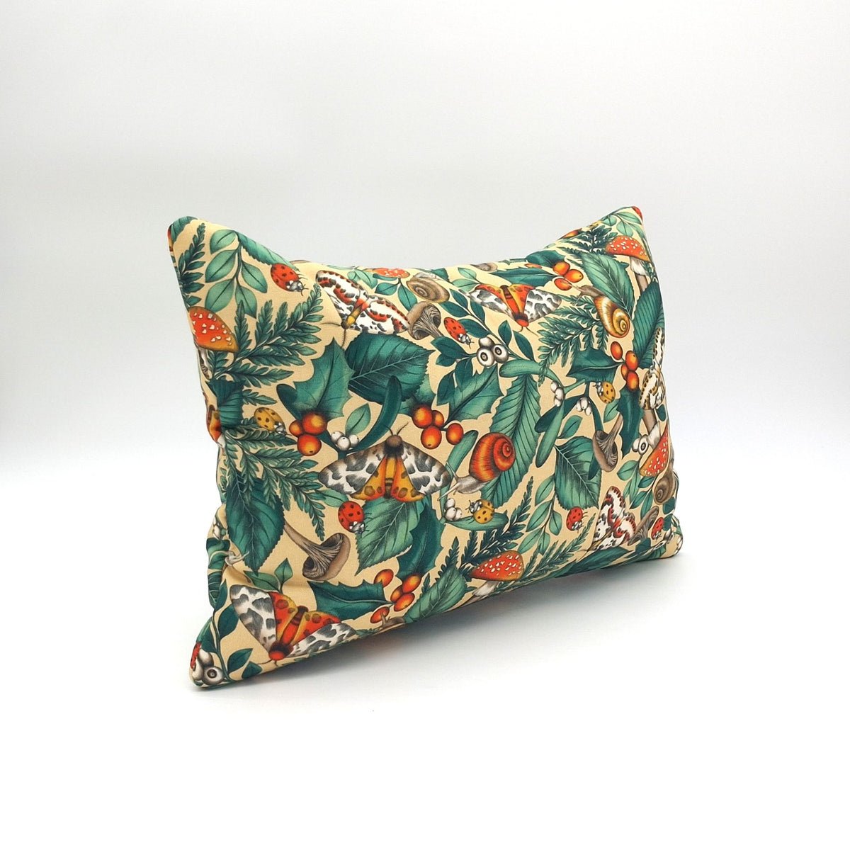 Lavender Buckwheat Neck Roll Pillow, Mushroom, Snail & Moth Woodland Travel & Lumbar Support Pillow with French Lavenderr