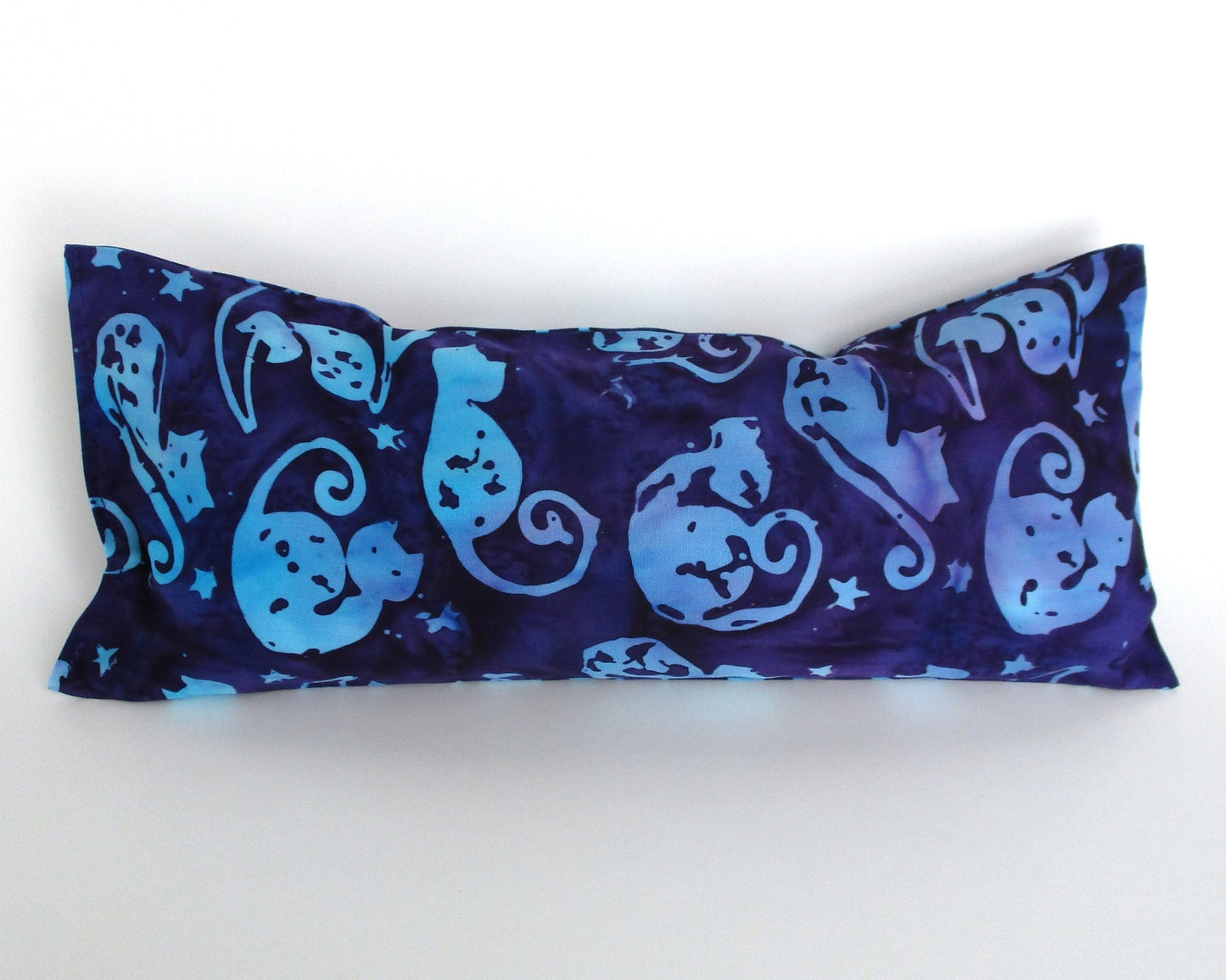 Catnip Kick Stick for Cats, High-Altitude Catnip & Buckwheat Hull Cat Kicker, Batik Cats & Stars, 2 Color Options
