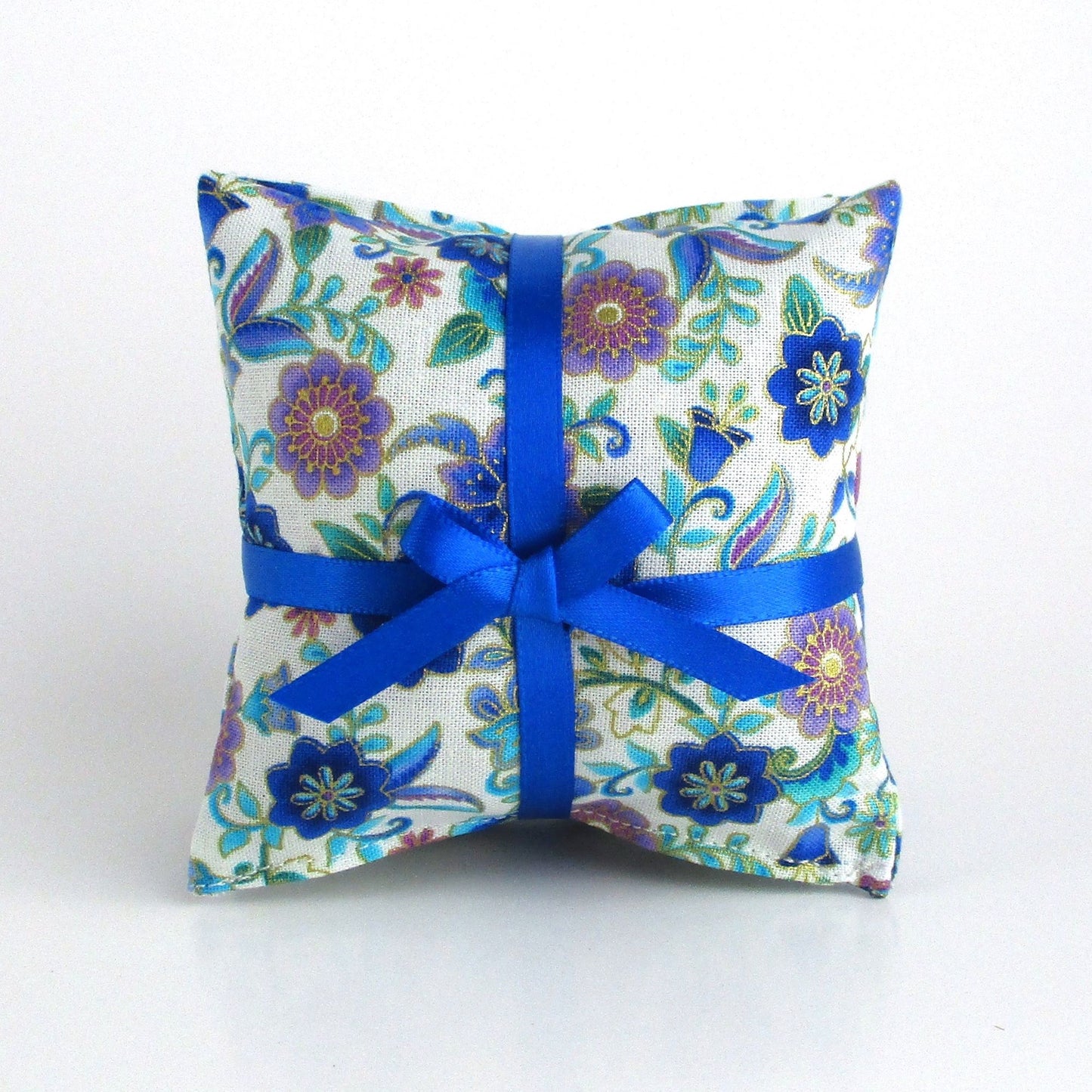 Cottagecore Lavender Sachets Set of 3, Gold Accent Floral, French Lavender Gift, Handmade
