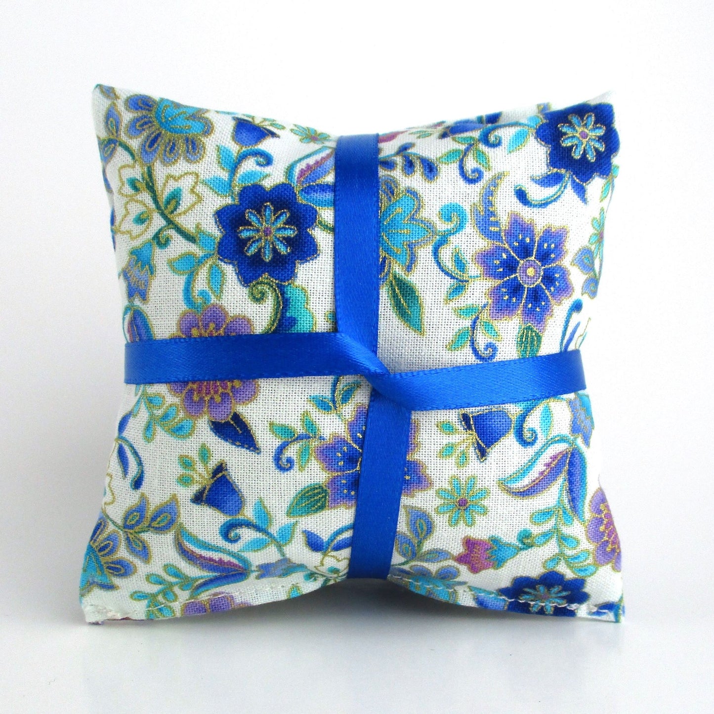 Cottagecore Lavender Sachets Set of 3, Gold Accent Floral, French Lavender Gift, Handmade