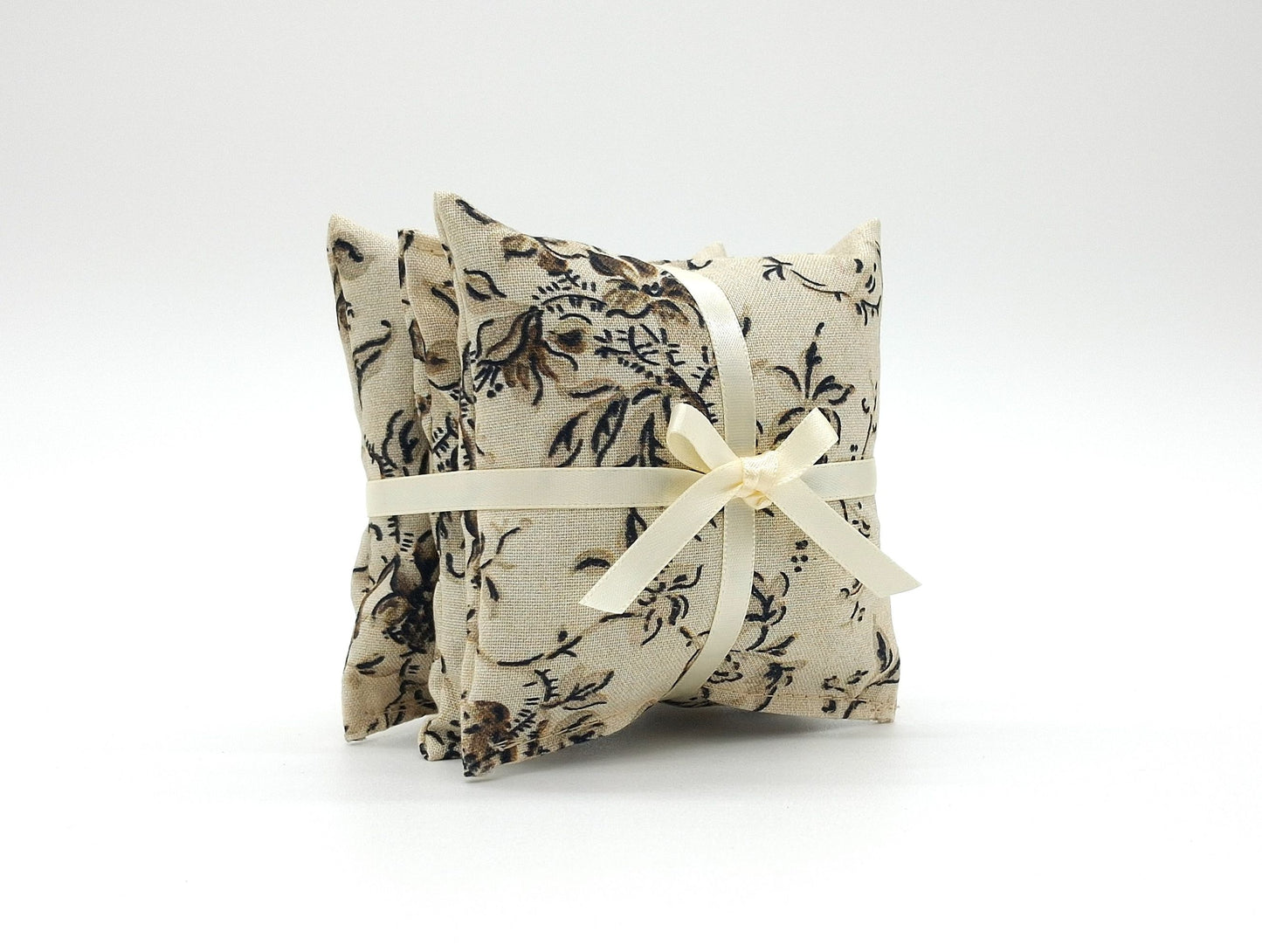 French Lavender Sachets, Set of 3 Elegant Victorian Wallpaper Style
