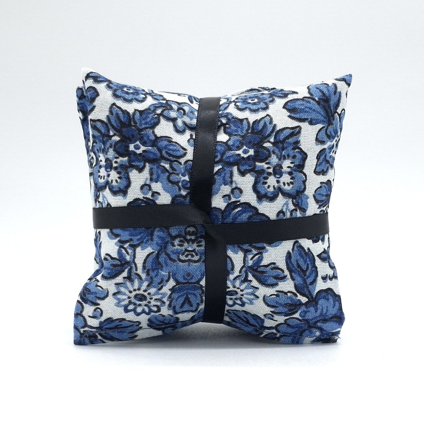 Blue Floral Lavender Sachets Set of 3, Tim Holtz Fabric, Chinoiserie Gift