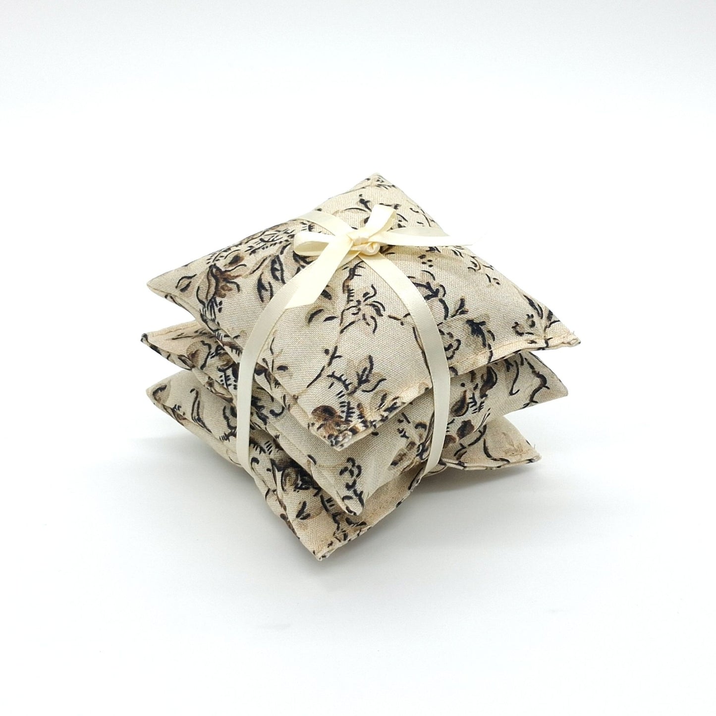 French Lavender Sachets, Set of 3 Elegant Victorian Wallpaper Style