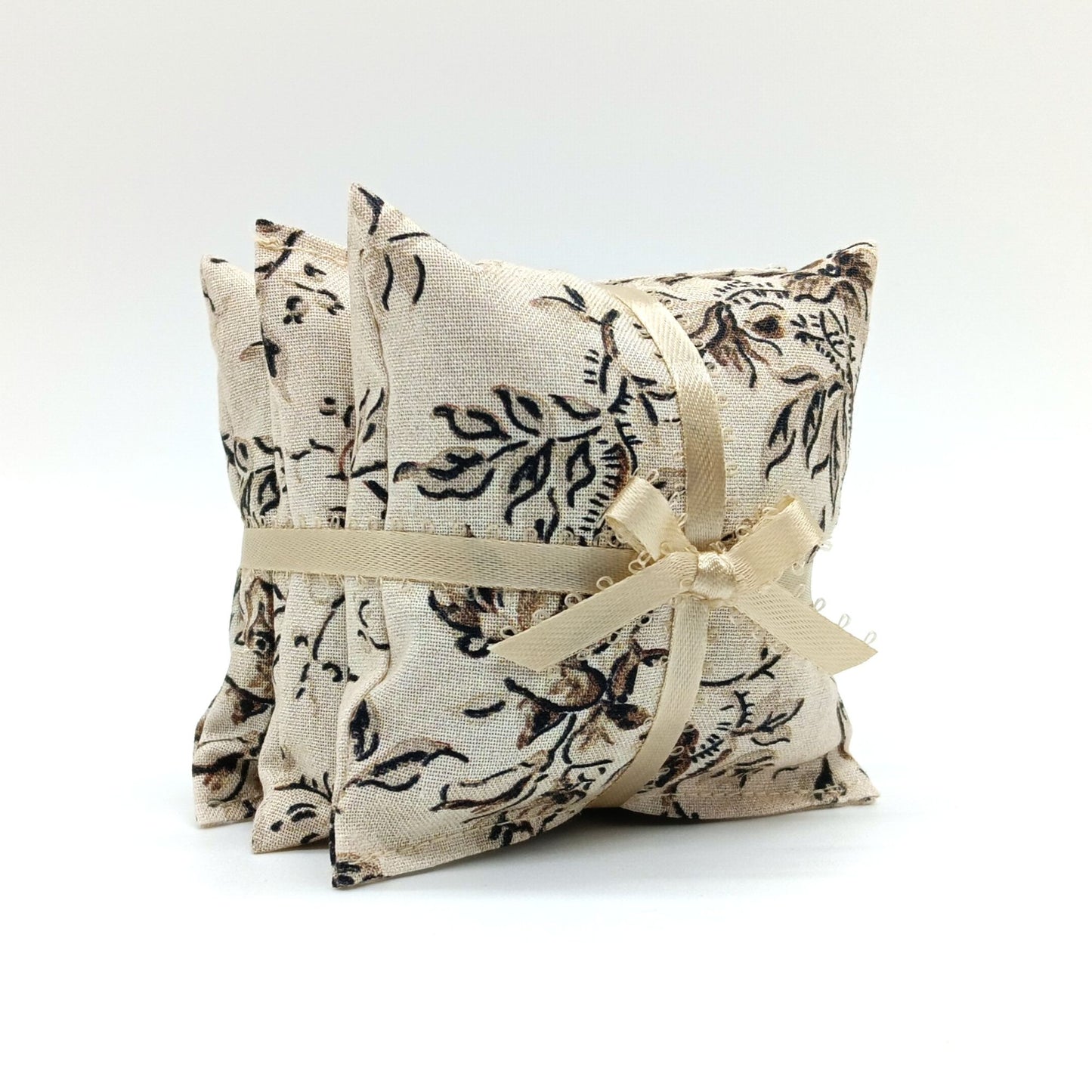 French Lavender Sachets, Set of 3 Elegant Victorian Wallpaper Style