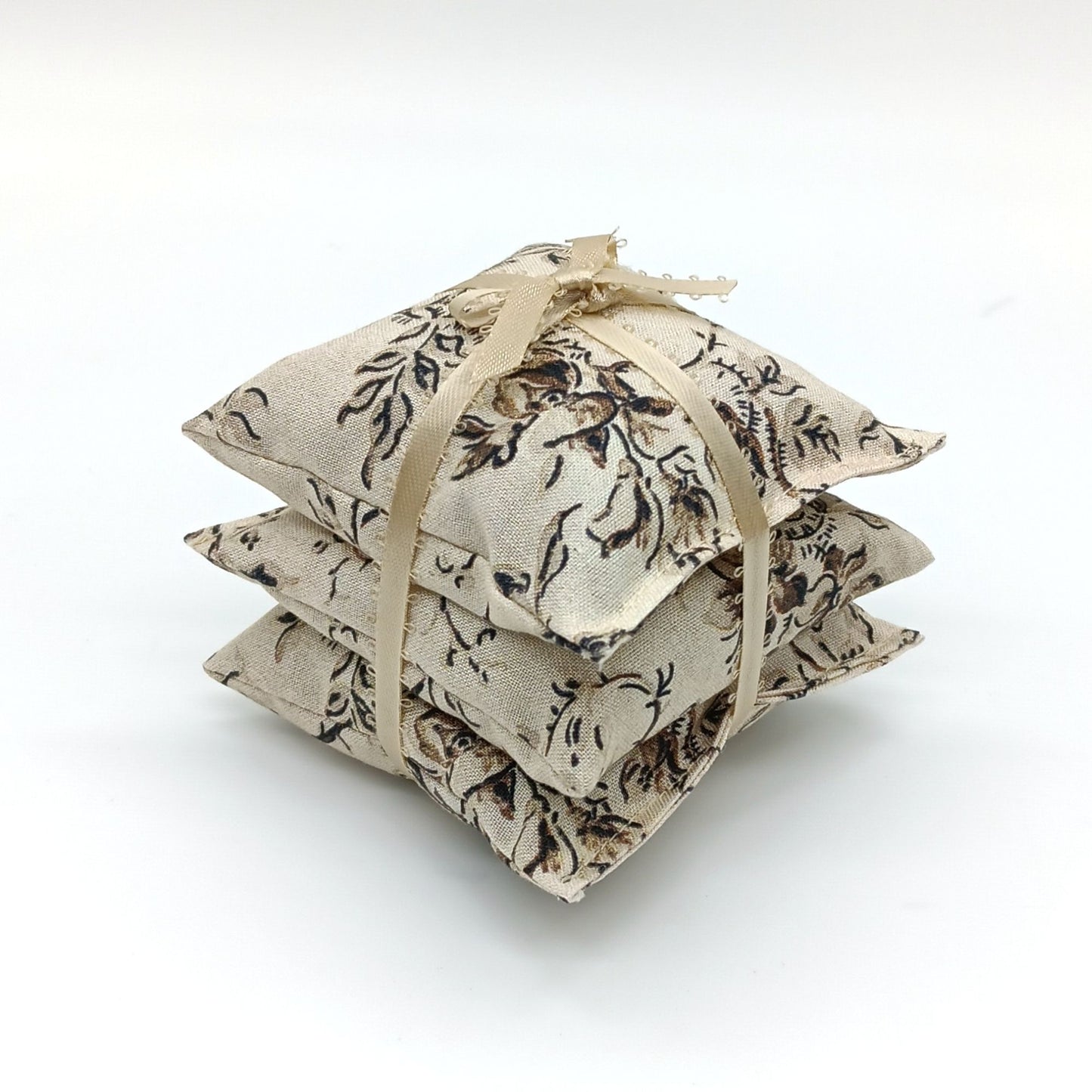 French Lavender Sachets, Set of 3 Elegant Victorian Wallpaper Style