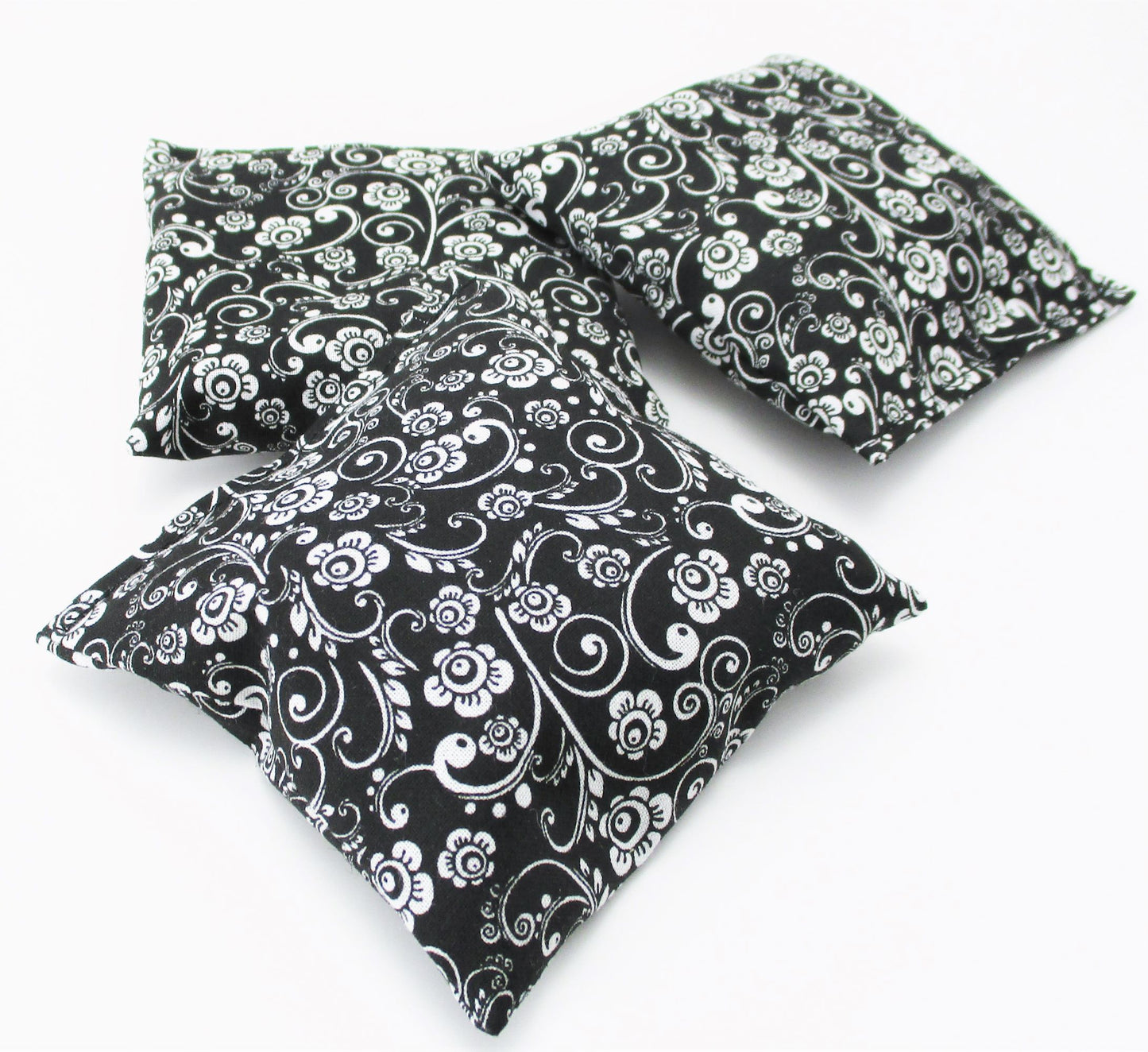 Black & White Lavender Sachets Set of 3, Modern Floral, French Lavender Gift, Handmade